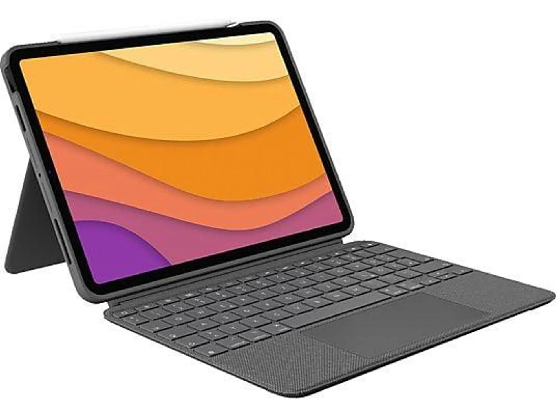 LOGITECH Combo Touch iPad Air (4., 5. Gen - 2020, 2022) Tastatur-Hülle Grau