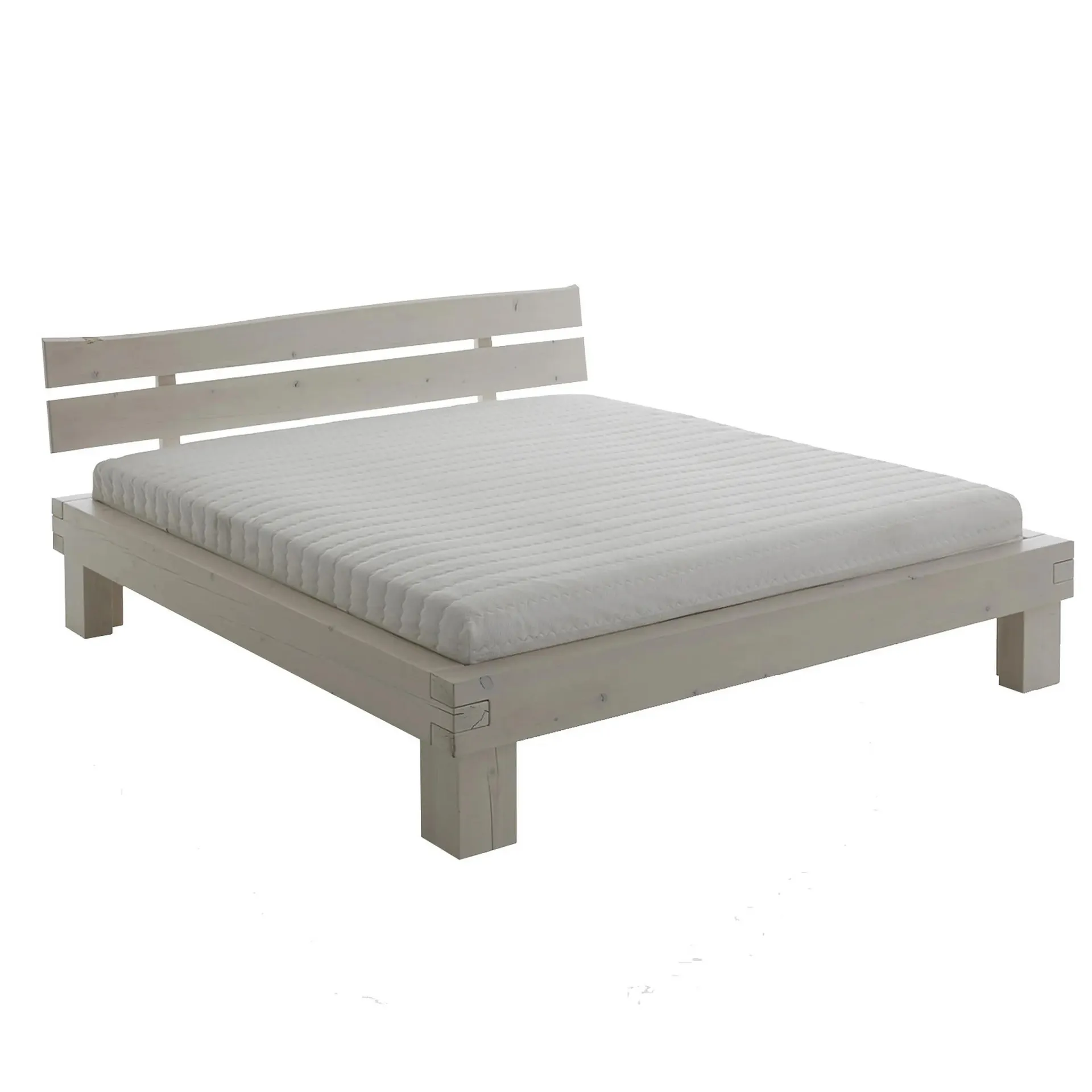 Futonbett BELLMUND - weiß - Fichte massiv - 140x200 cm