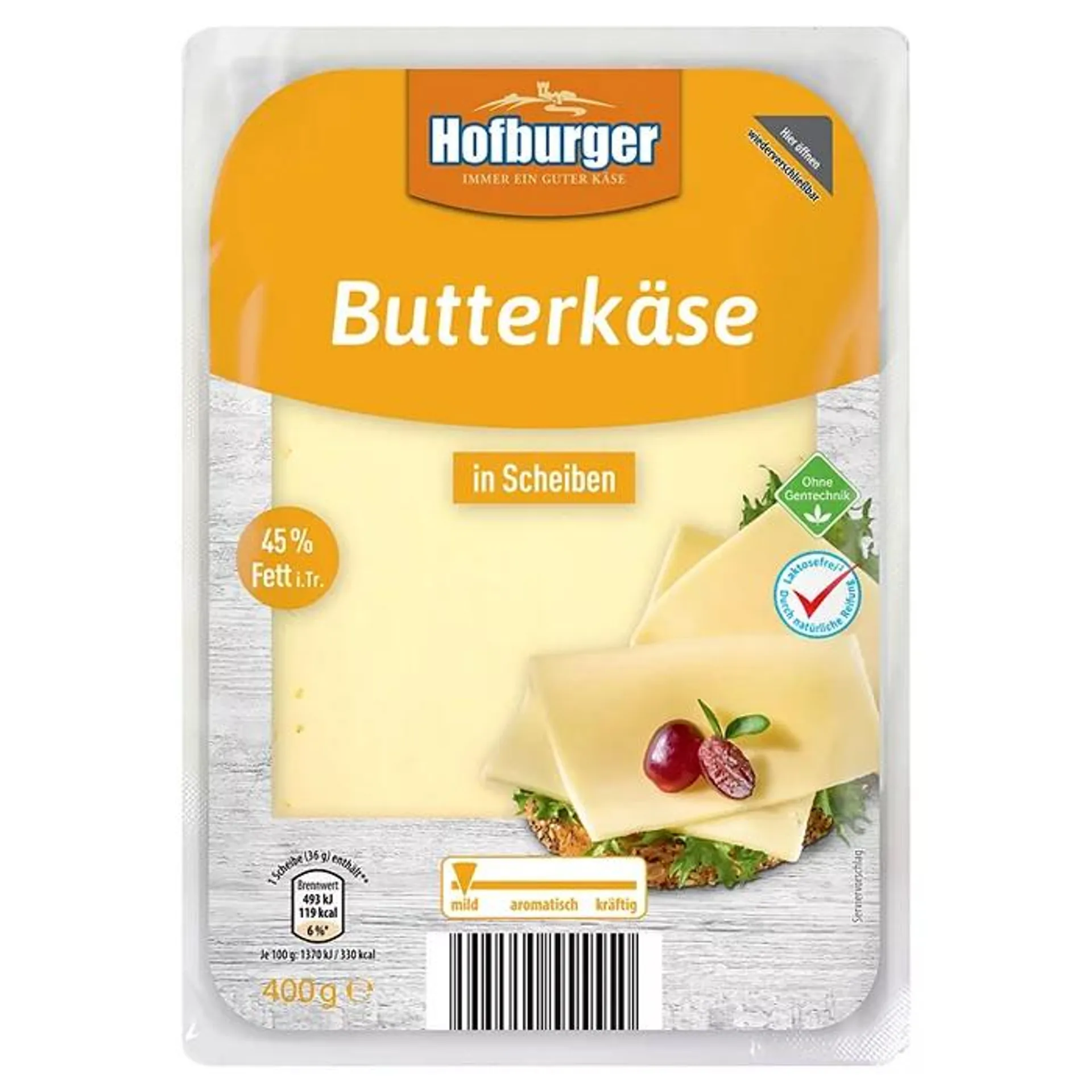 HOFBURGER Butterkäse Scheiben 400 g