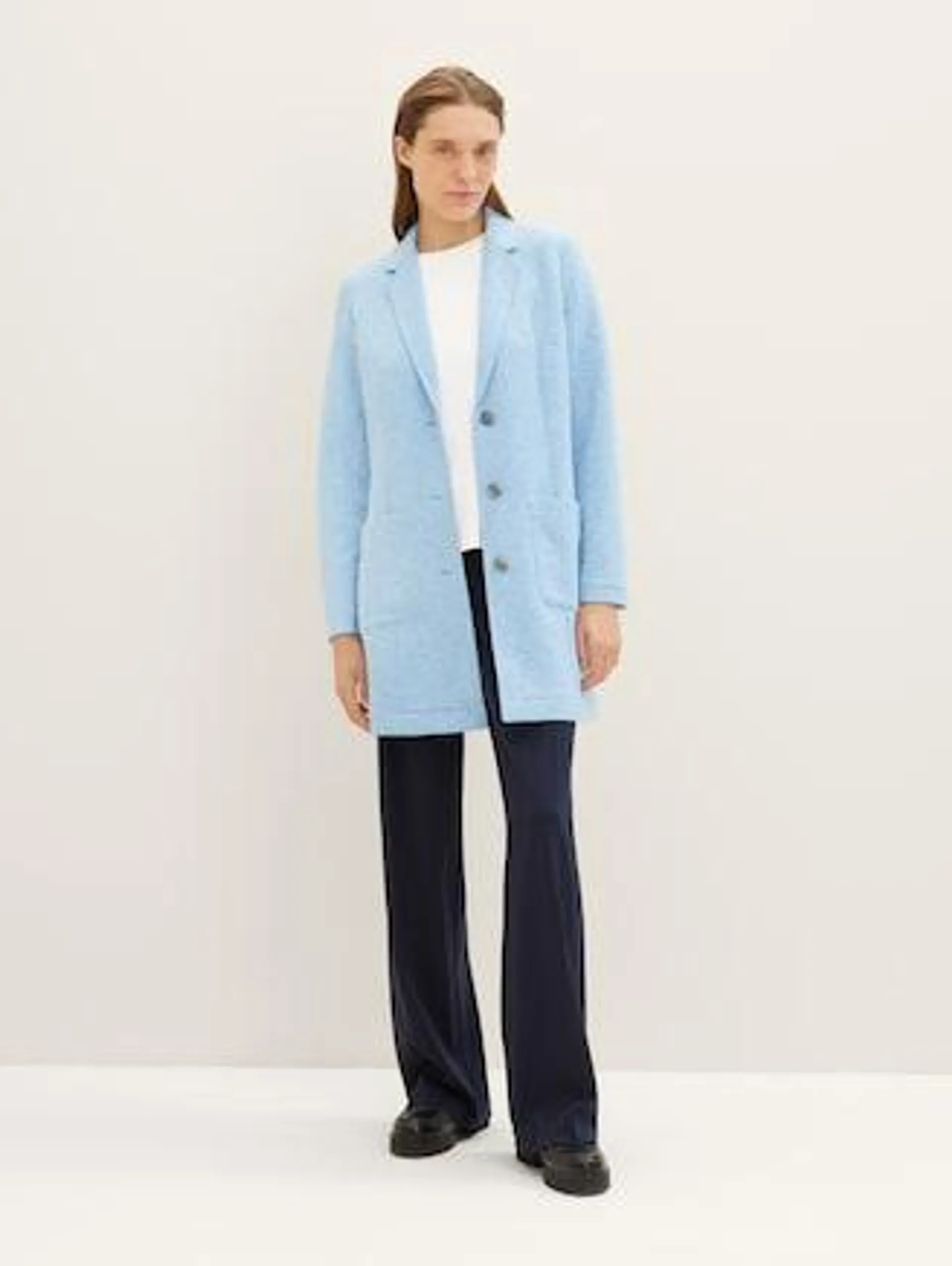 Melange-style transitional coat