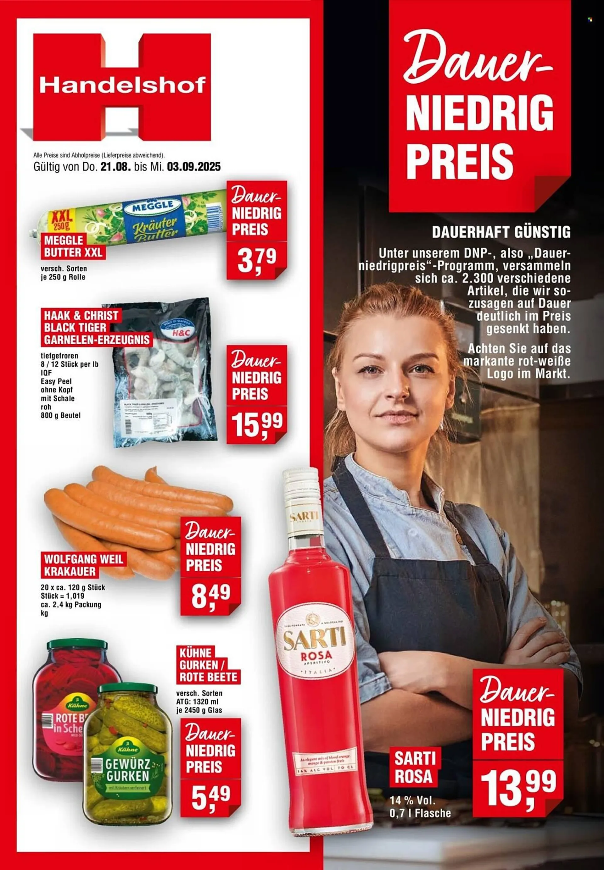Handelshof Prospekt von 21. August bis 3. September 2025 - Prospekt seite 1