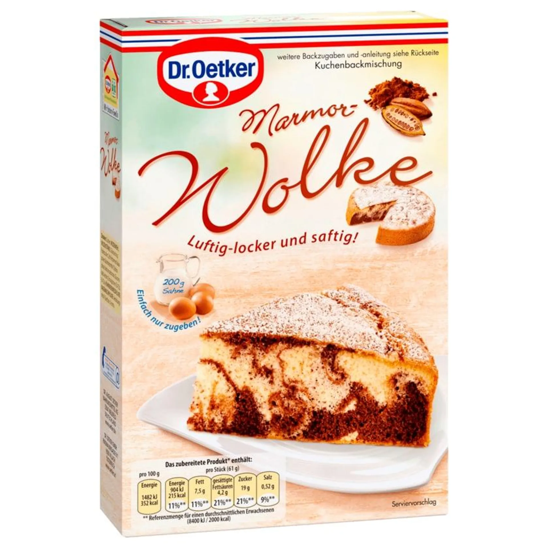 Dr. Oetker Marmor-Wolke Backmischung 455g