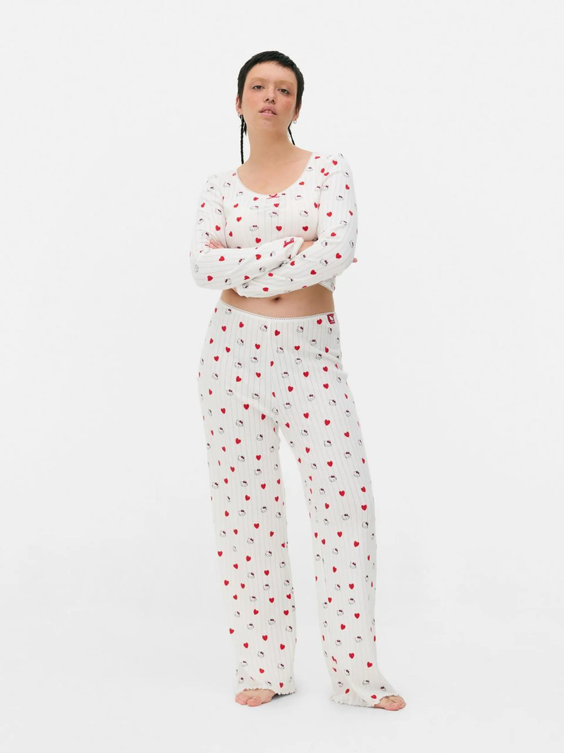 Hello Kitty Pointelle Knit Pyjama Trousers