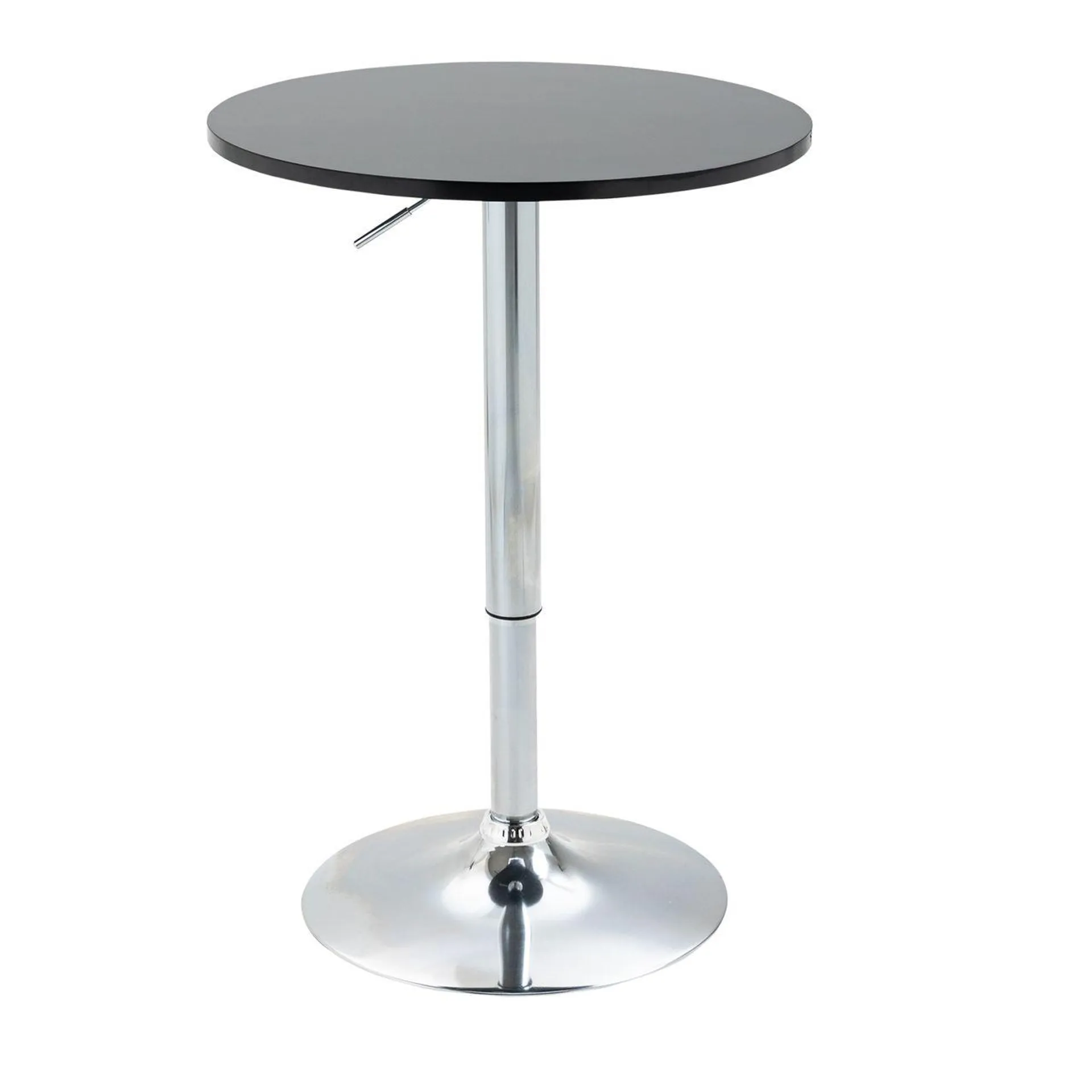 Bartisch modern rund Esstisch 360° Drehtisch Bistrotisch höhenverstellbar Stahl Schwarz Ø61 x 70-90 cm