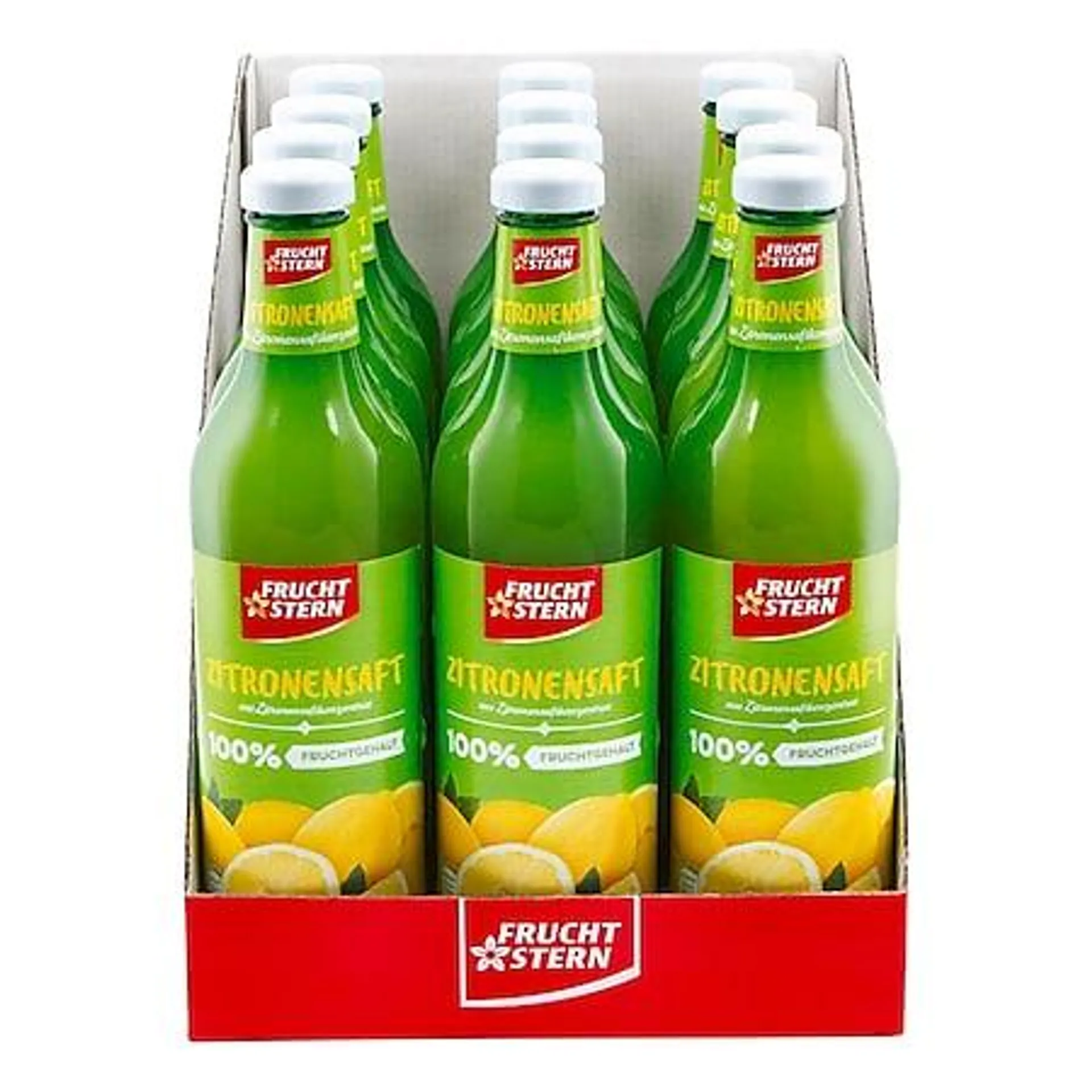 Fruchtstern Zitronensaft 0,75 Liter, 12er Pack