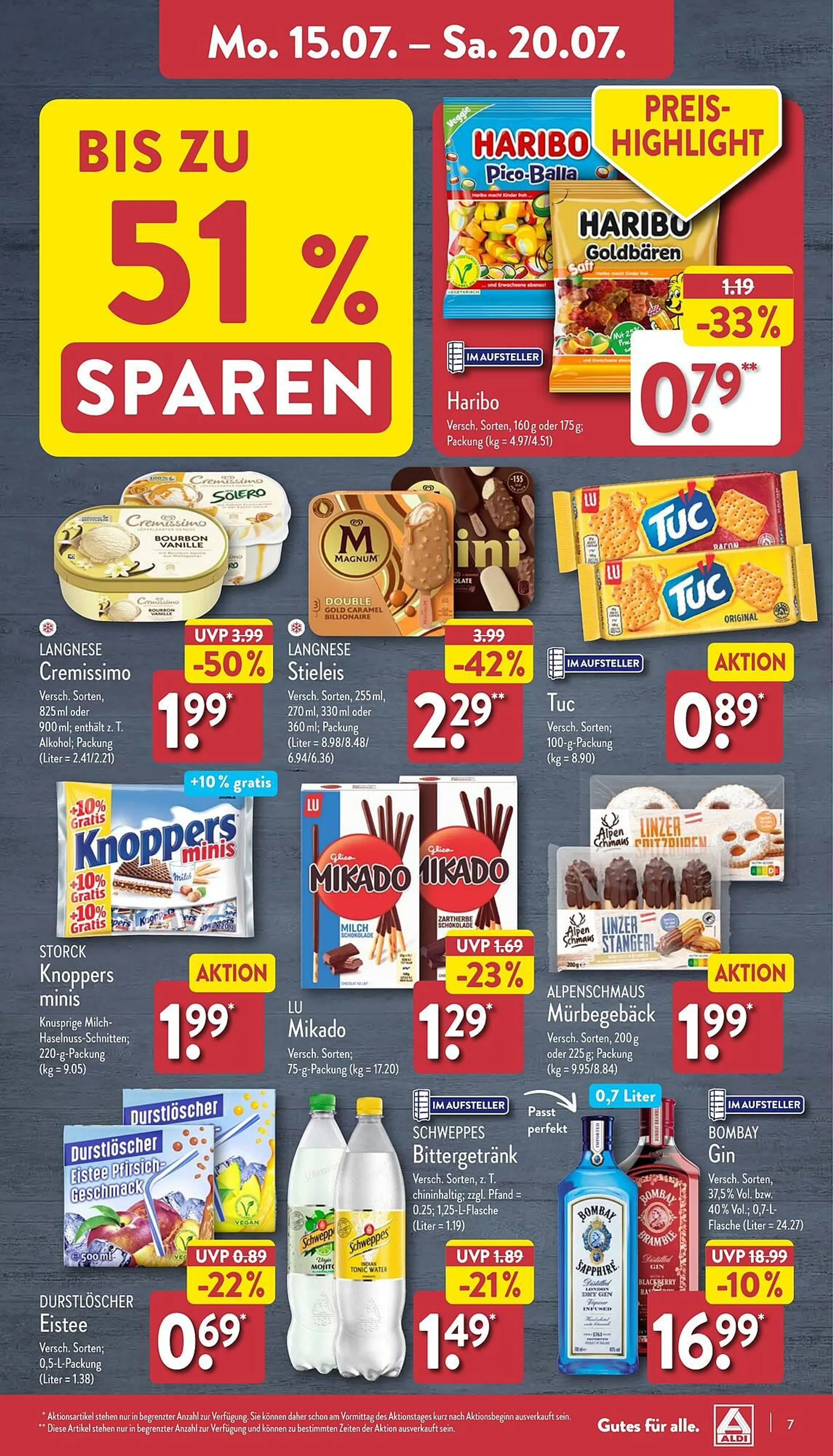 Aldi Nord Prospekt von 15. Juli bis 20. Juli 2024 - Prospekt seite 7