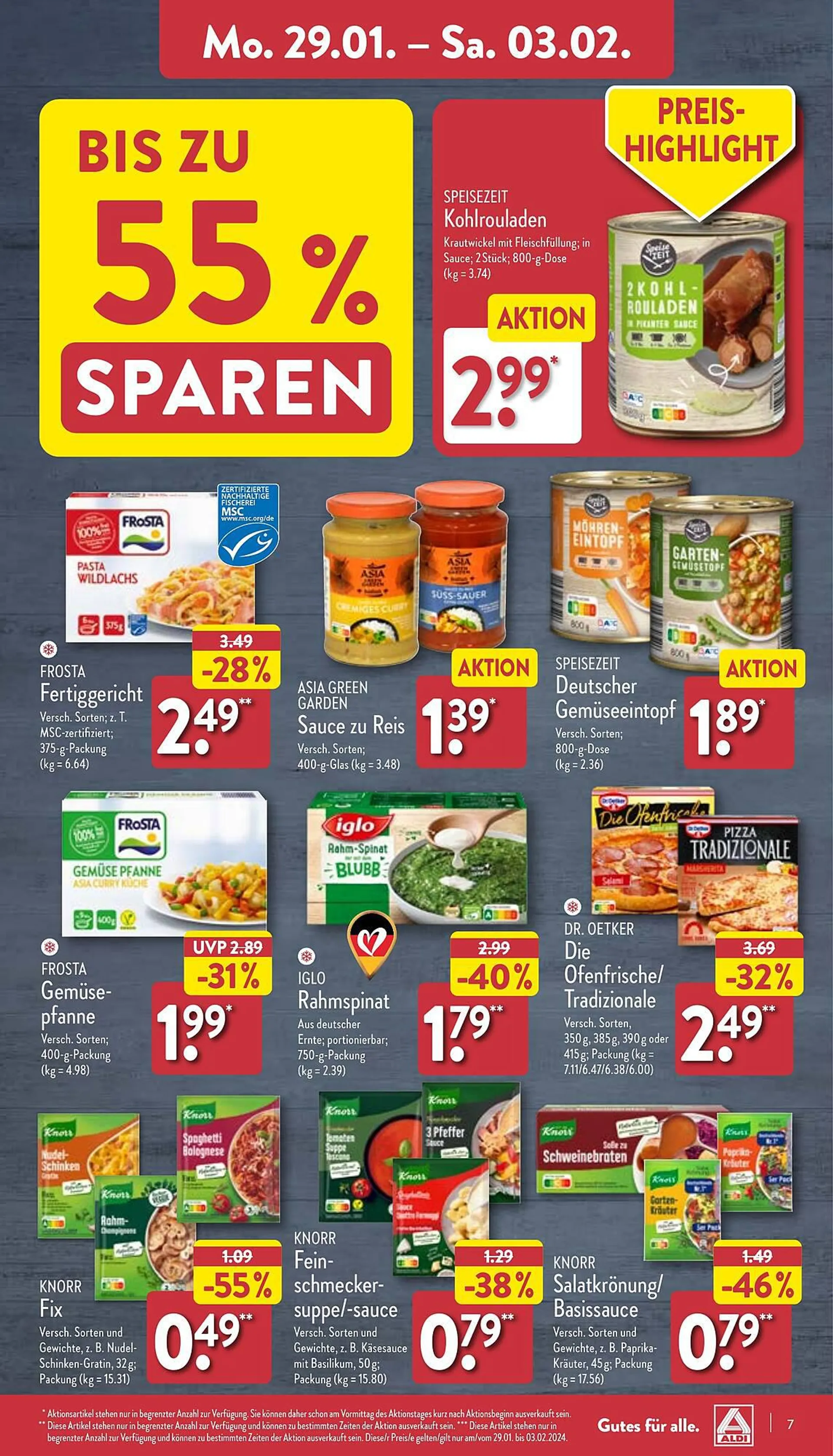 Aldi Nord Prospekt von 29. Januar bis 3. Februar 2024 - Prospekt seite 7