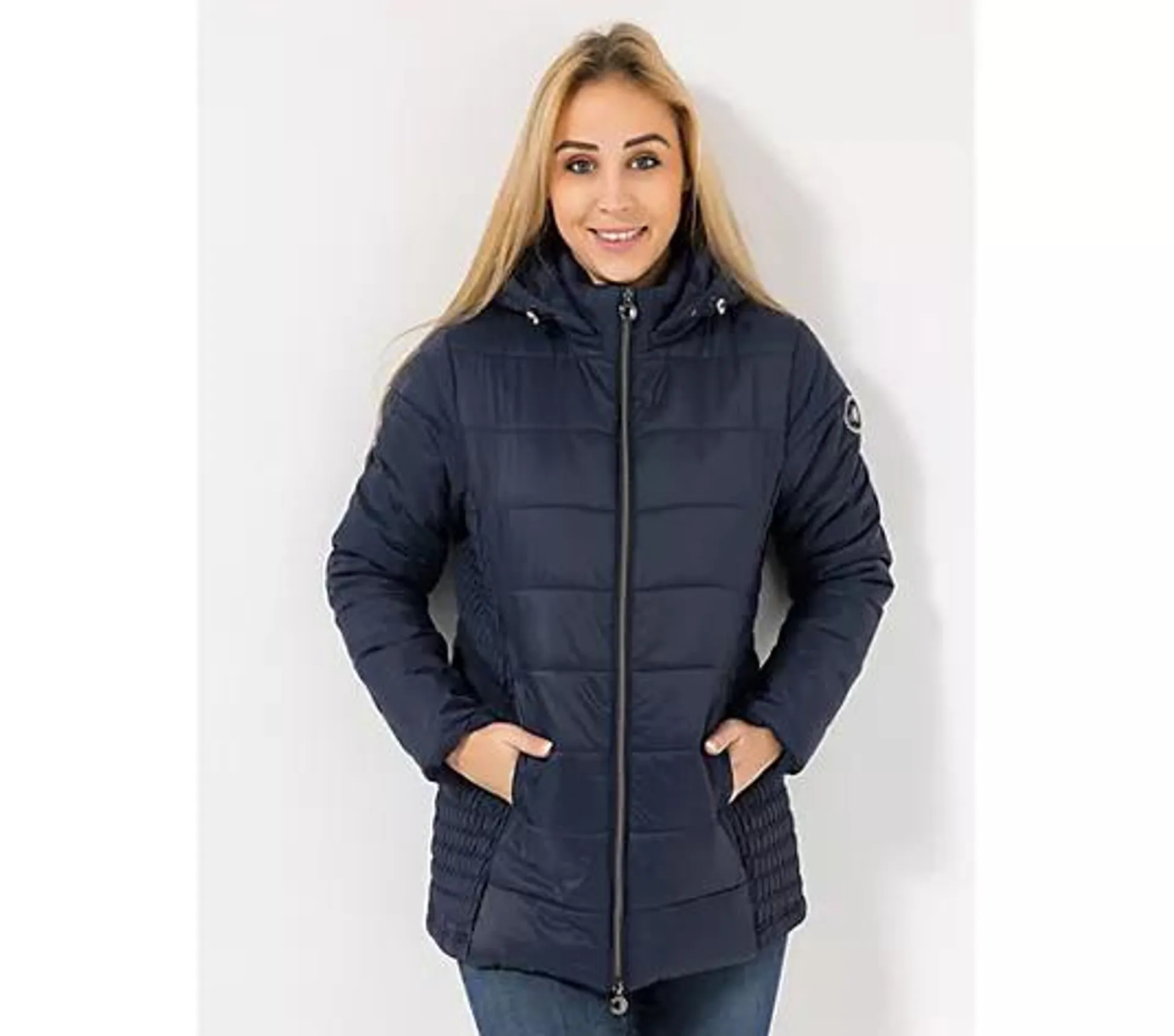 CENTIGRADE Steppjacke abnehmbare Kapuze Einschubtaschen Steppmusterdetails