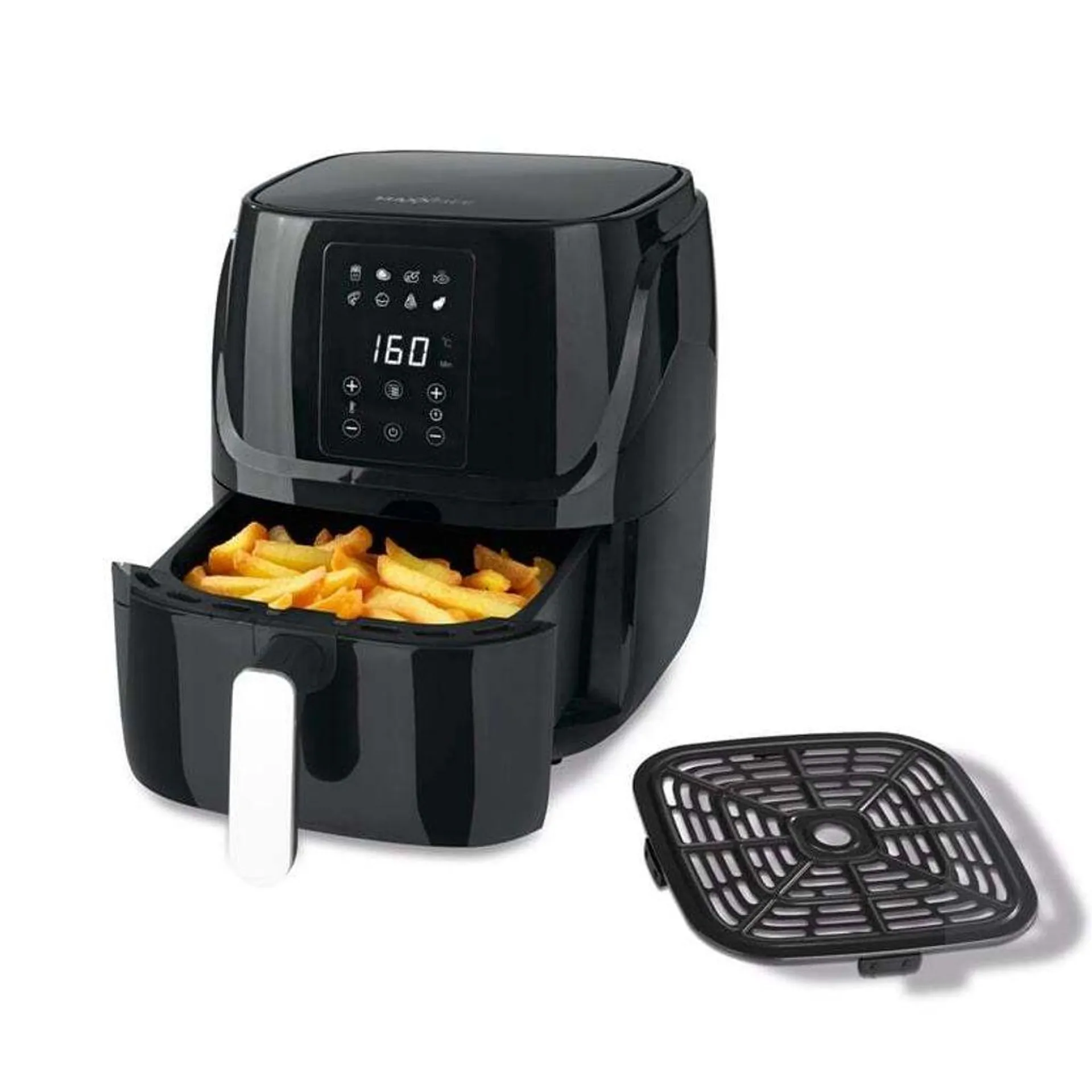 MAXXMEE Heißluft-Fritteuse Digital 3L Kombination Heißluftofen Grill & Fritteuse 8 Programme Timer Frittieren Backen Auftauen Erhitzen Warmhalten