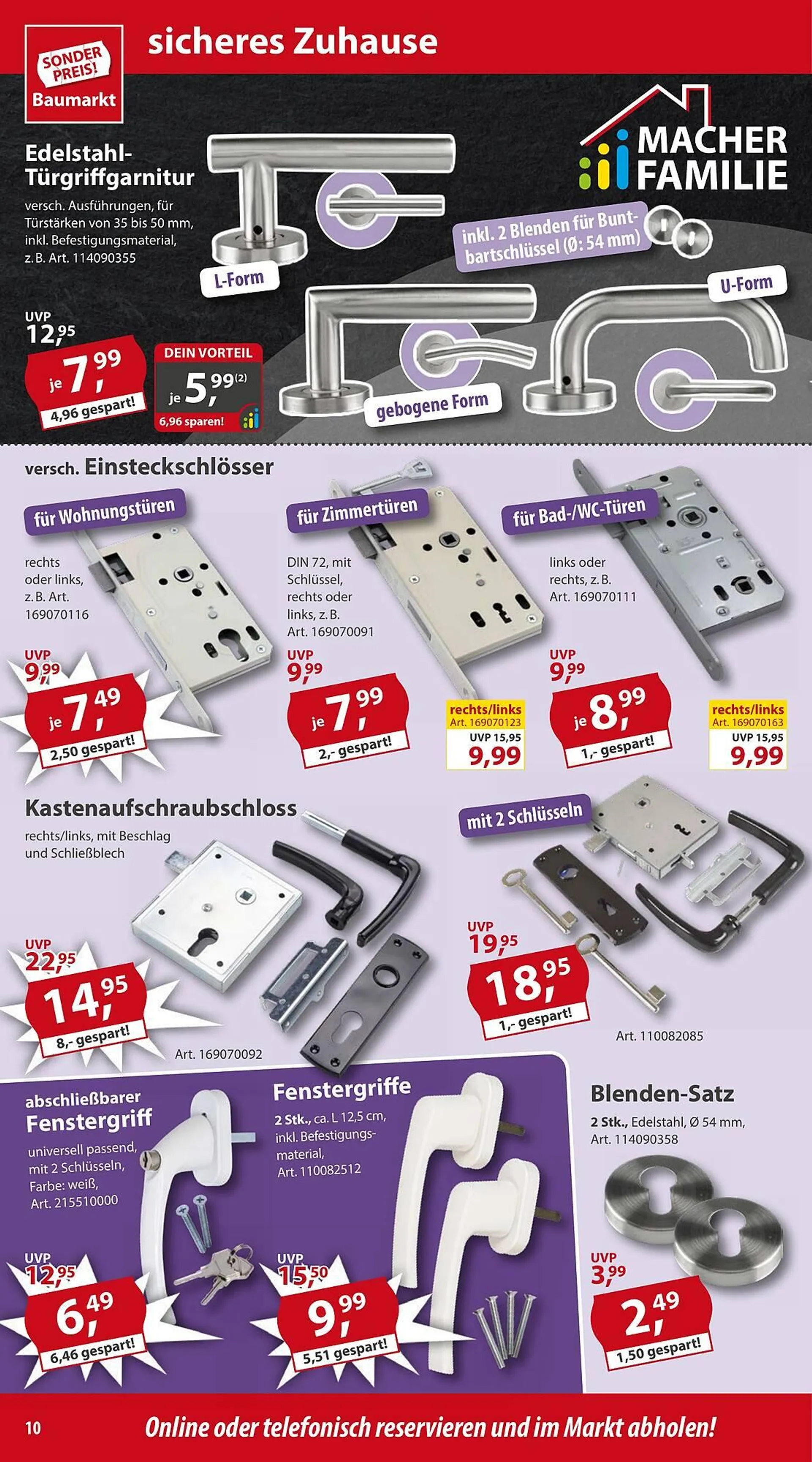 Sonderpreis Baumarkt Prospekt von 5. Oktober bis 11. Oktober 2024 - Prospekt seite 10