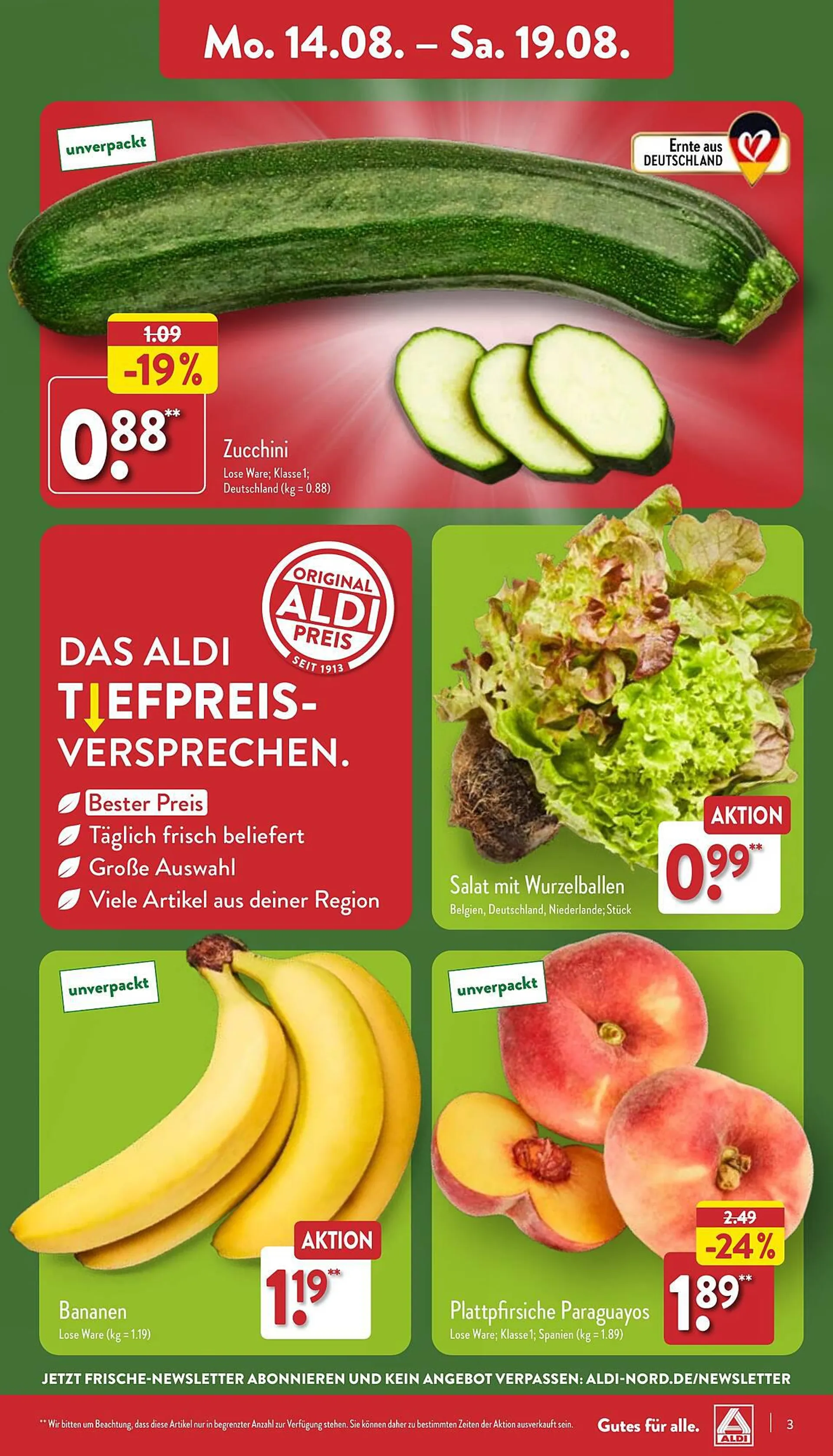 Aldi Nord Prospekt von 14. August bis 19. August 2023 - Prospekt seite 3