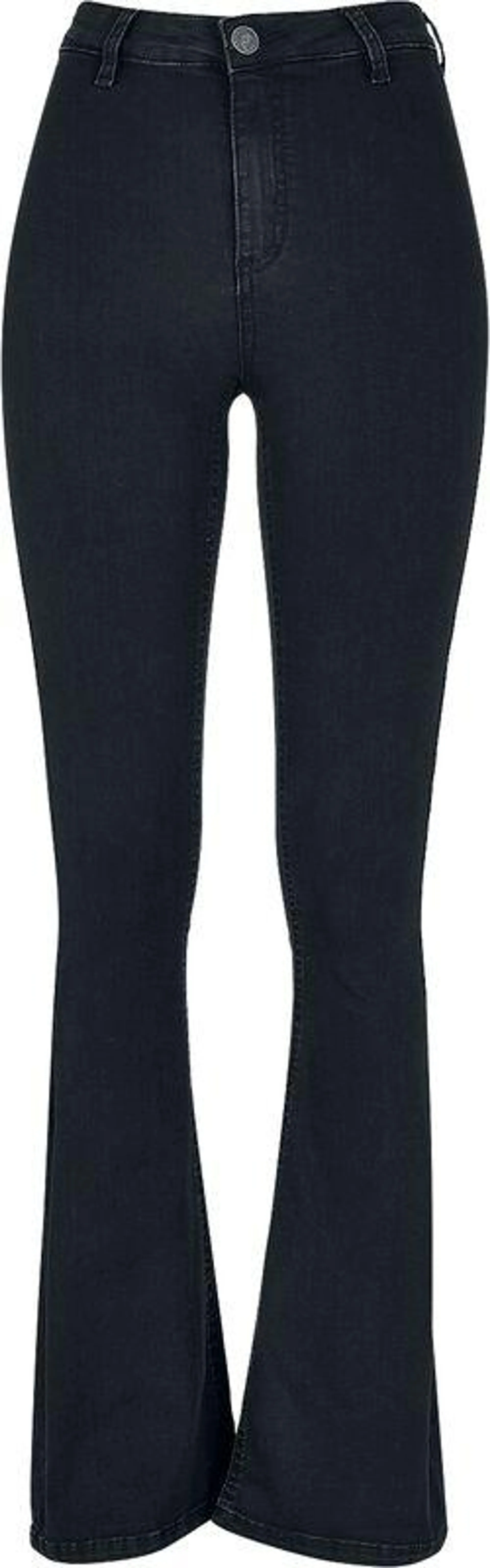"Ladies Super Stretch Bootcut Denim Pants" Jeans schwarz von Urban Classics