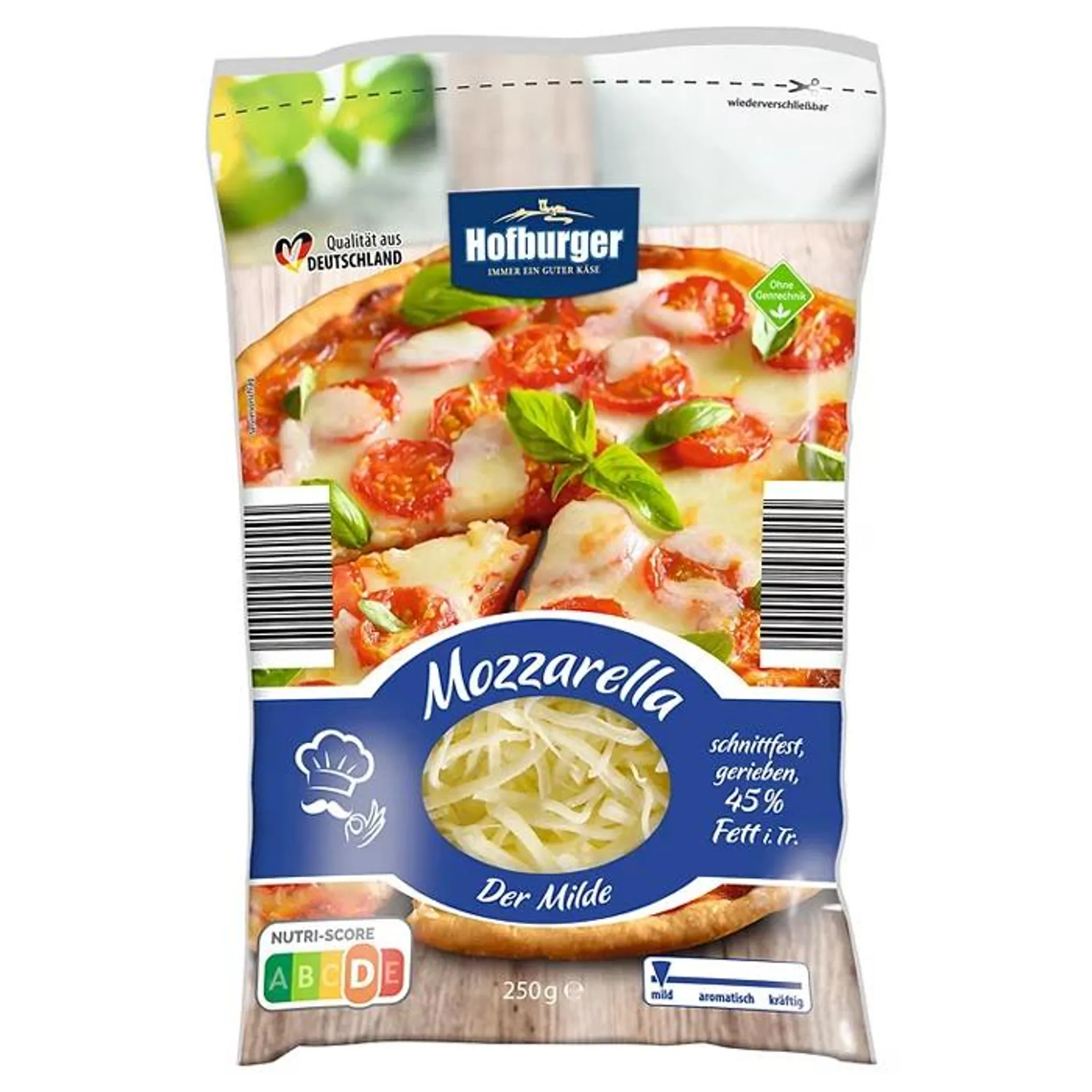 HOFBURGER Mozzarella, gerieben 250 g