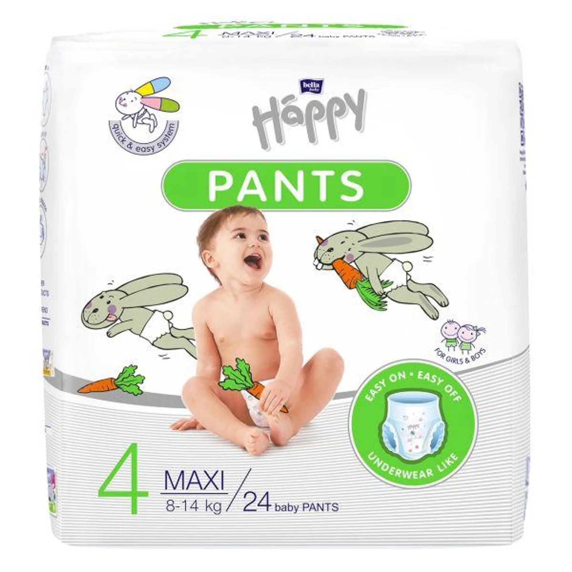 bella baby Happy Pants Gr.4 Maxi 8-14 kg 24 Stück