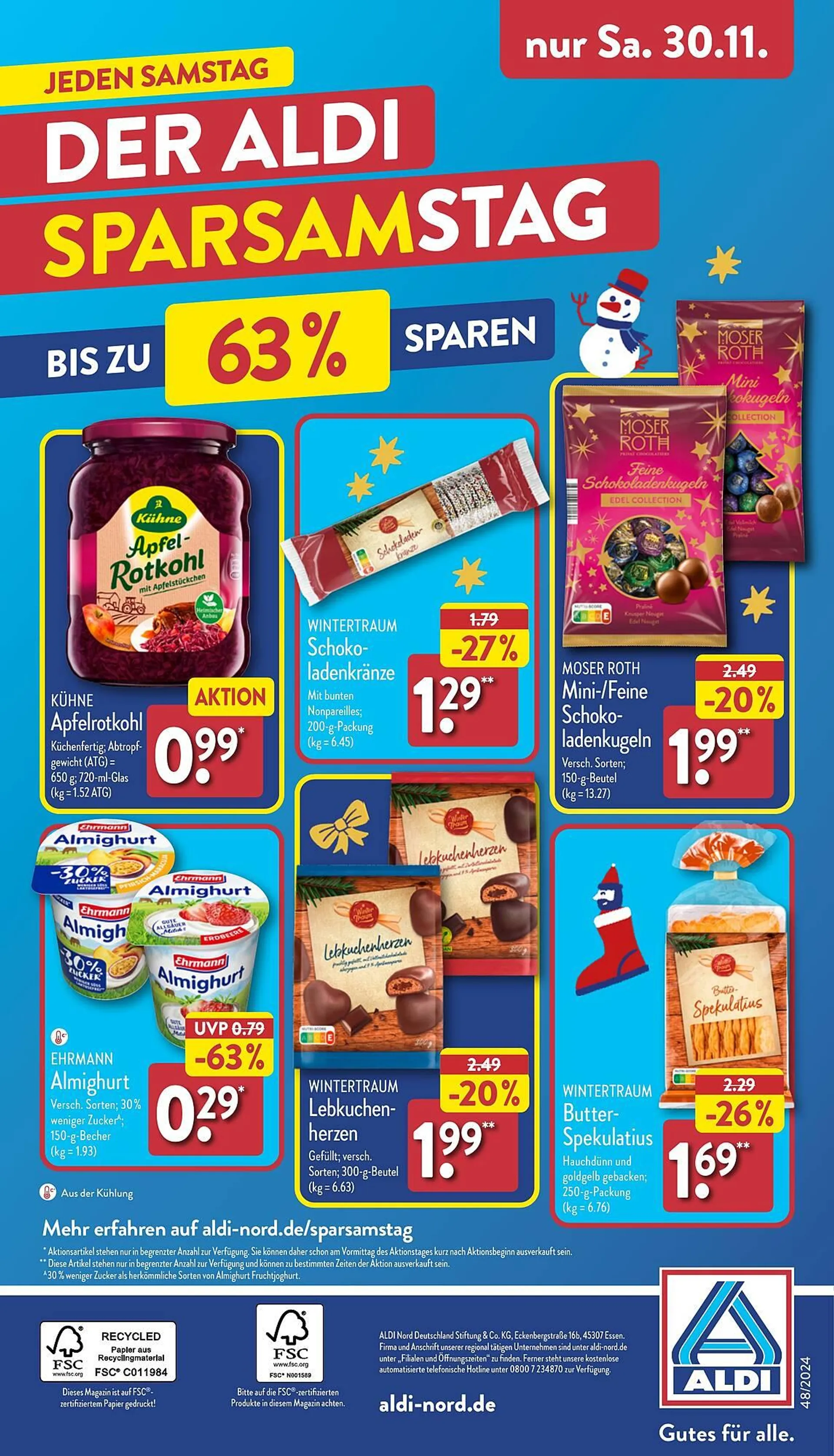 Aldi Nord Prospekt von 25. November bis 30. November 2024 - Prospekt seite 36