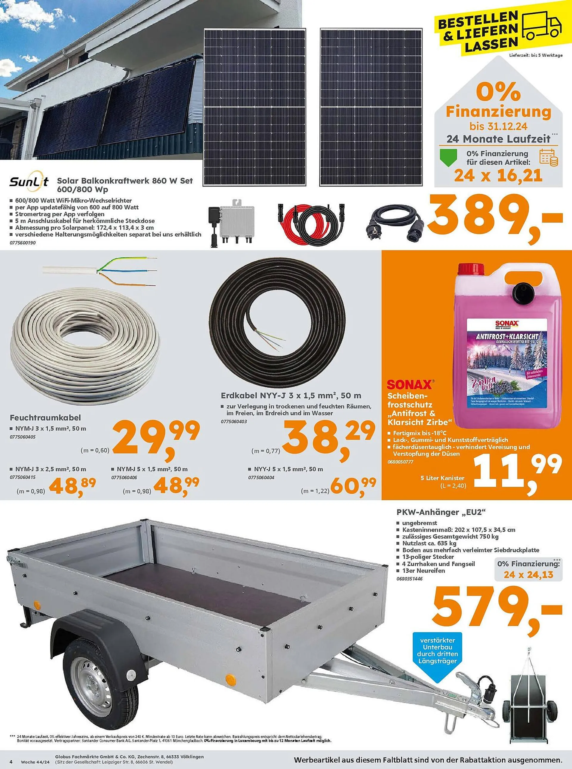 Globus Baumarkt Prospekt von 27. Oktober bis 2. November 2024 - Prospekt seite 4