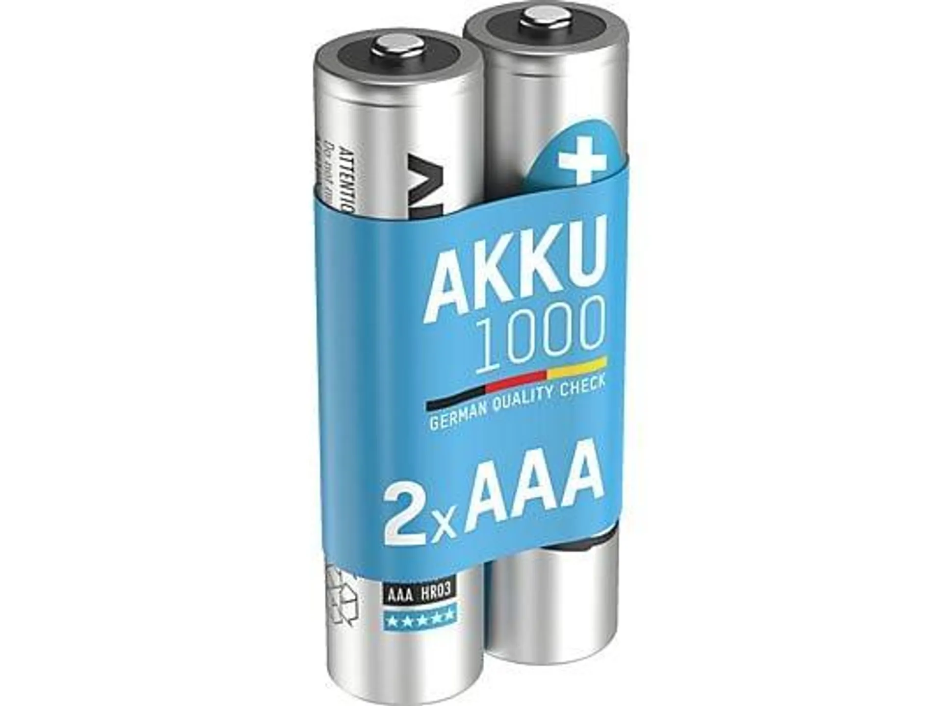 ANSMANN 5030892 AAA Micro Akku, Ni-MH, 1.2 Volt, 1000 mAh 2 Stück