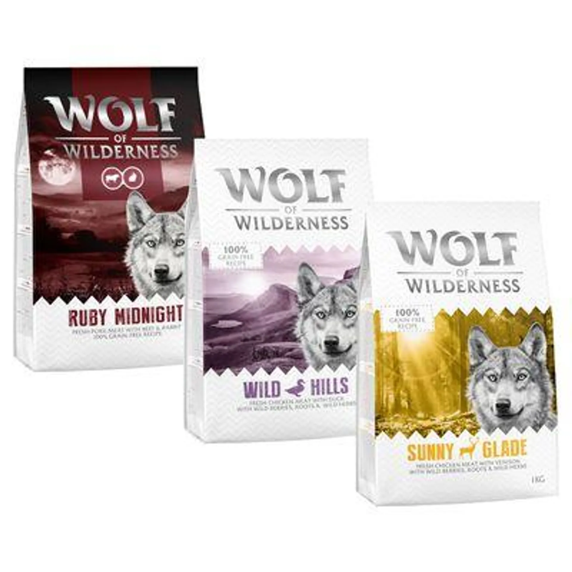 Wolf of Wilderness packs de experimentação: 15 % de desconto!