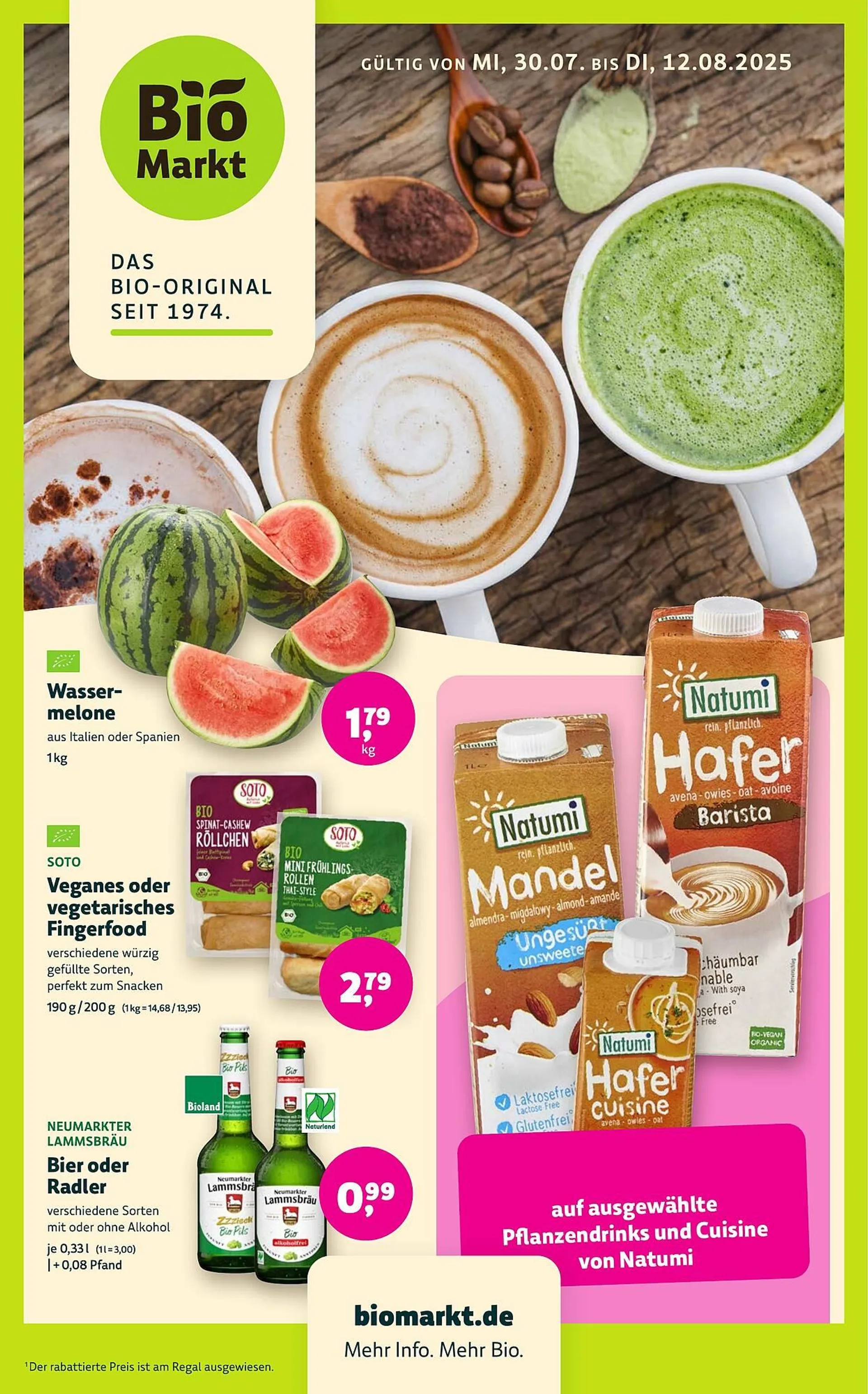 Aleco Biomarkt Prospekt von 30. Juli bis 12. August 2025 - Prospekt seite 1