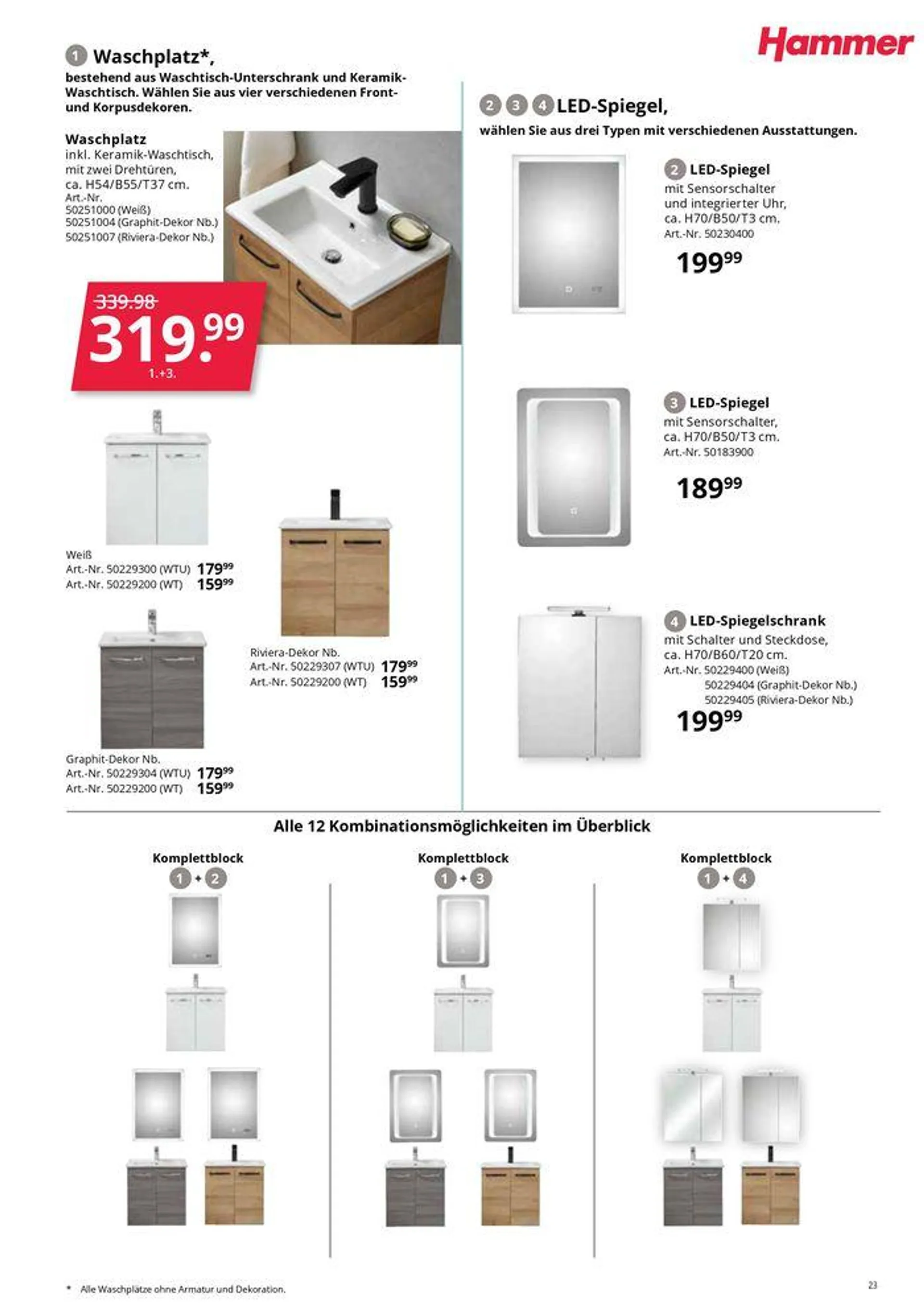 Badmöbel Und Spiegelschränke von 6. Juni bis 31. März 2025 - Prospekt seite 23