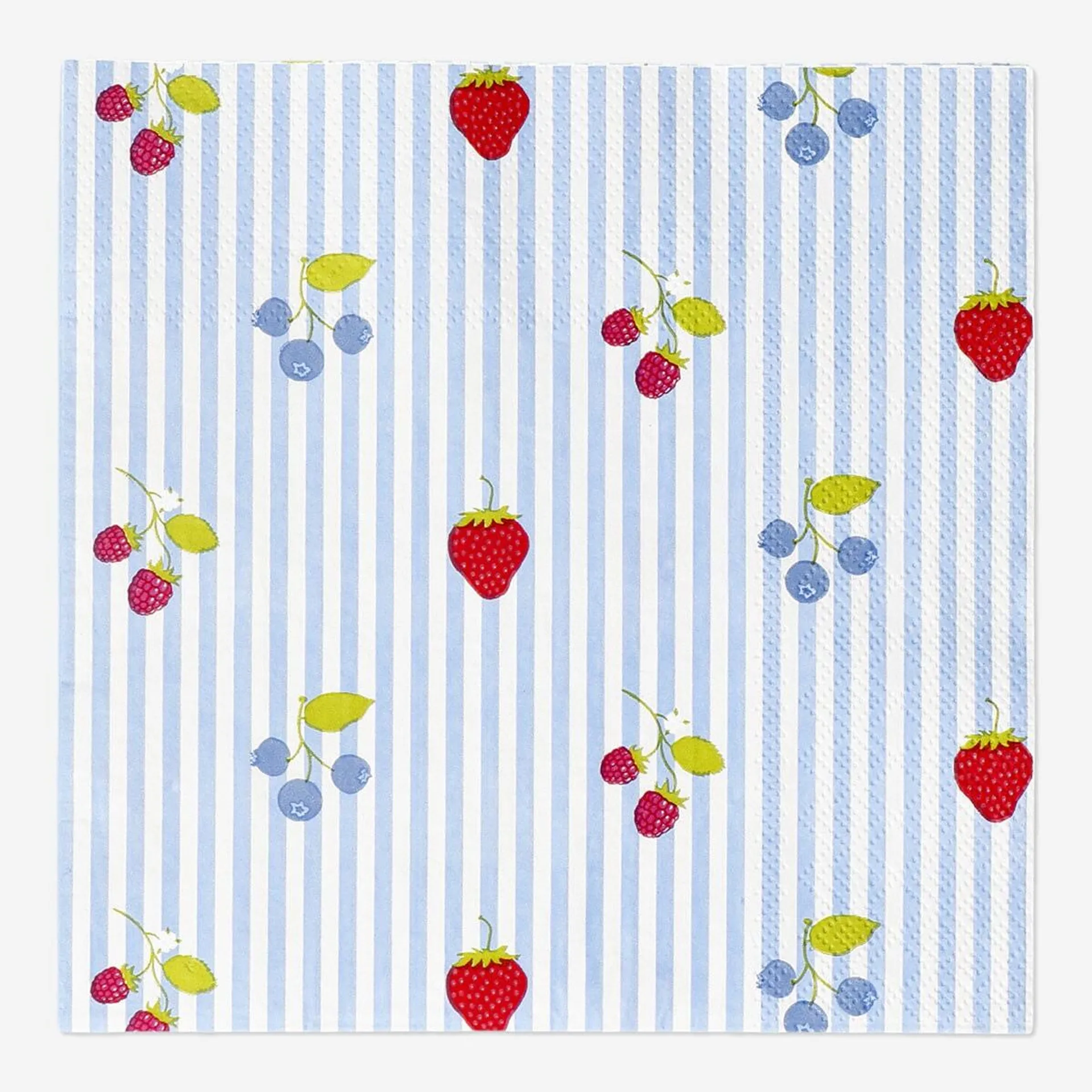 Napkins with berry print - 16 pcs