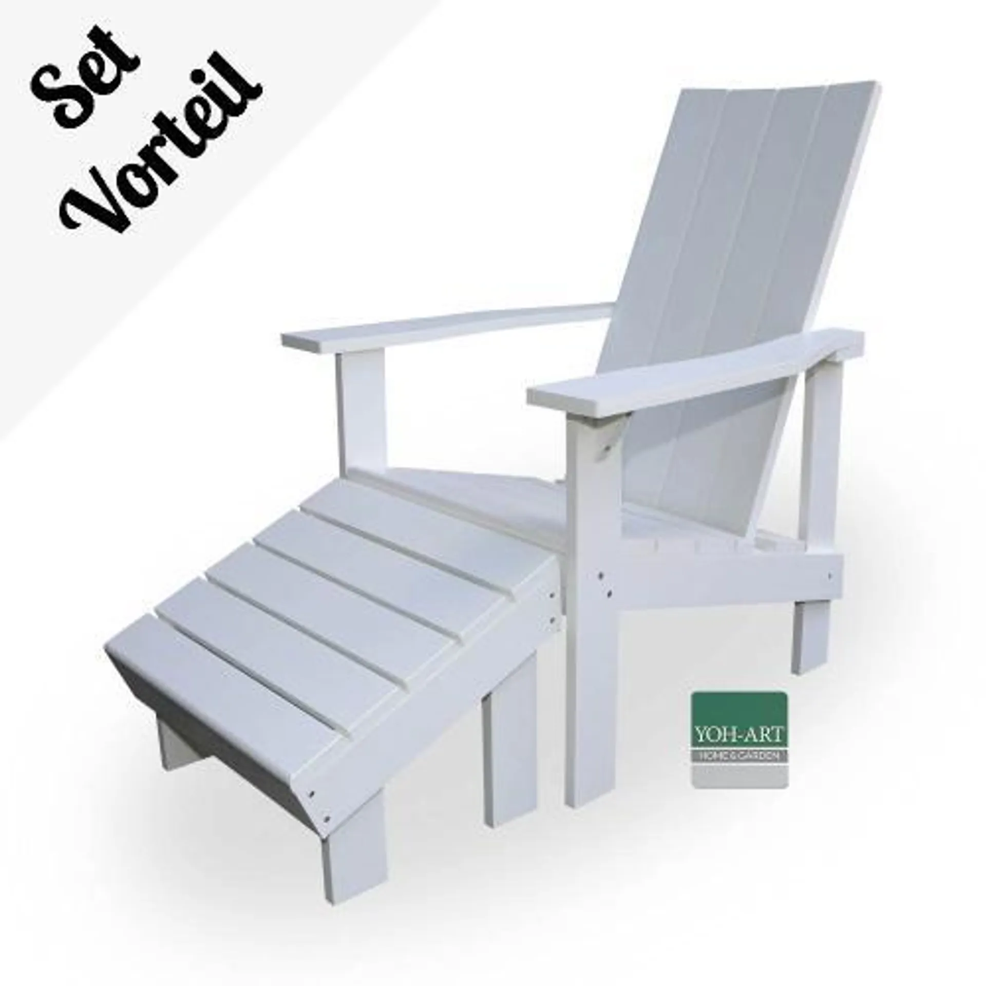 Adirondack Chair Coast Set Weiss