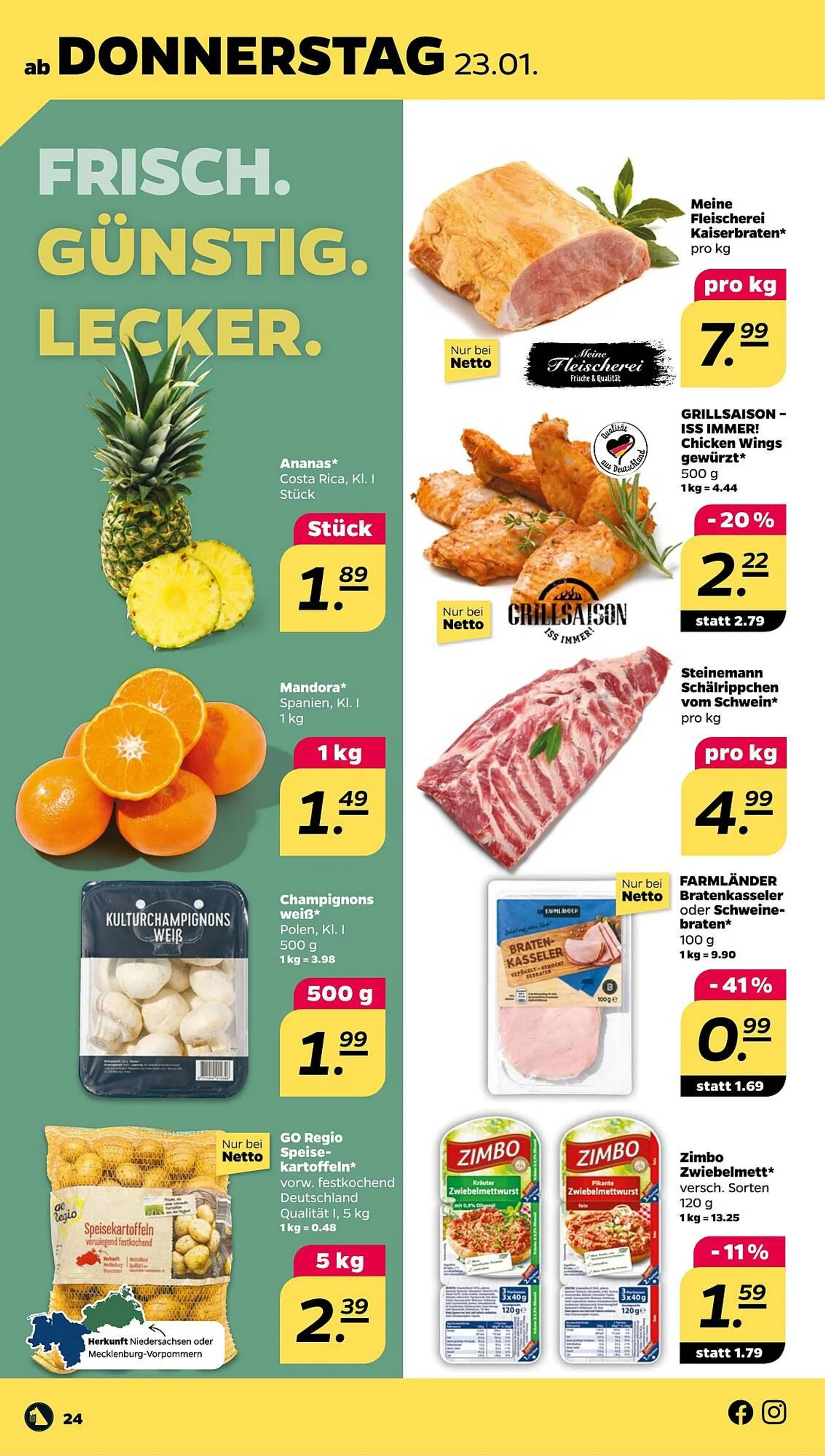 NETTO Prospekt von 20. Januar bis 25. Januar 2025 - Prospekt seite 24