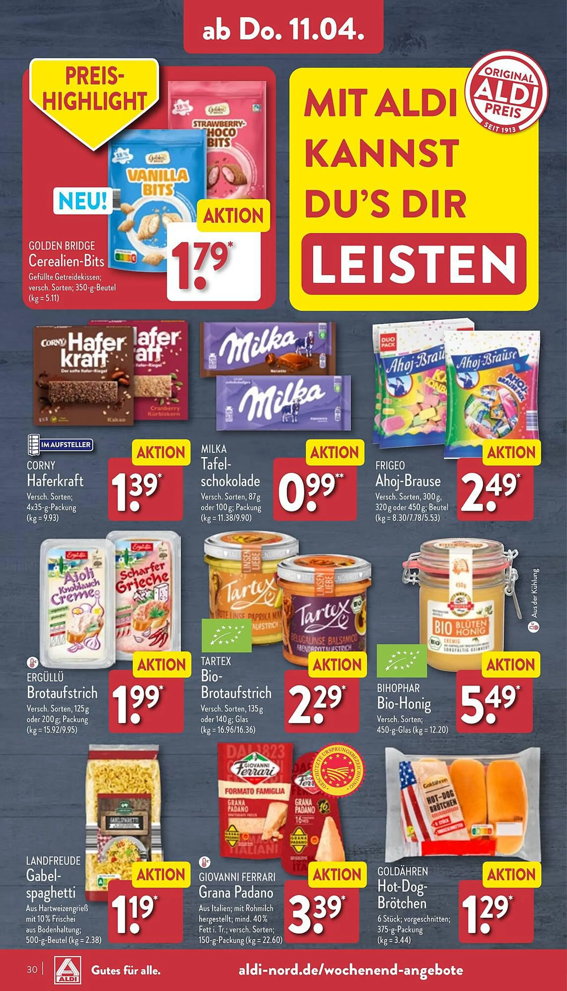 Aldi Nord Prospekt von 8. April bis 13. April 2024 - Prospekt seite 30