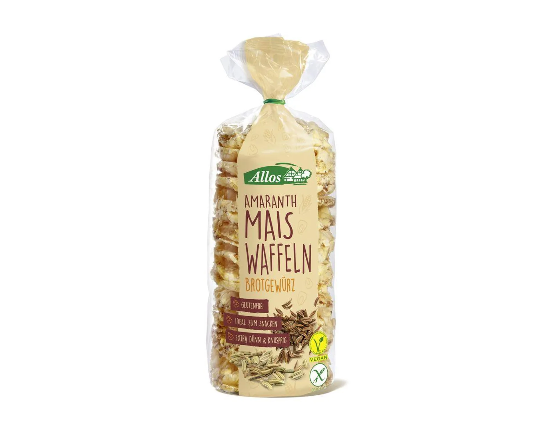 Allos Amaranth Mais Waffeln Brotgewürz 100 g