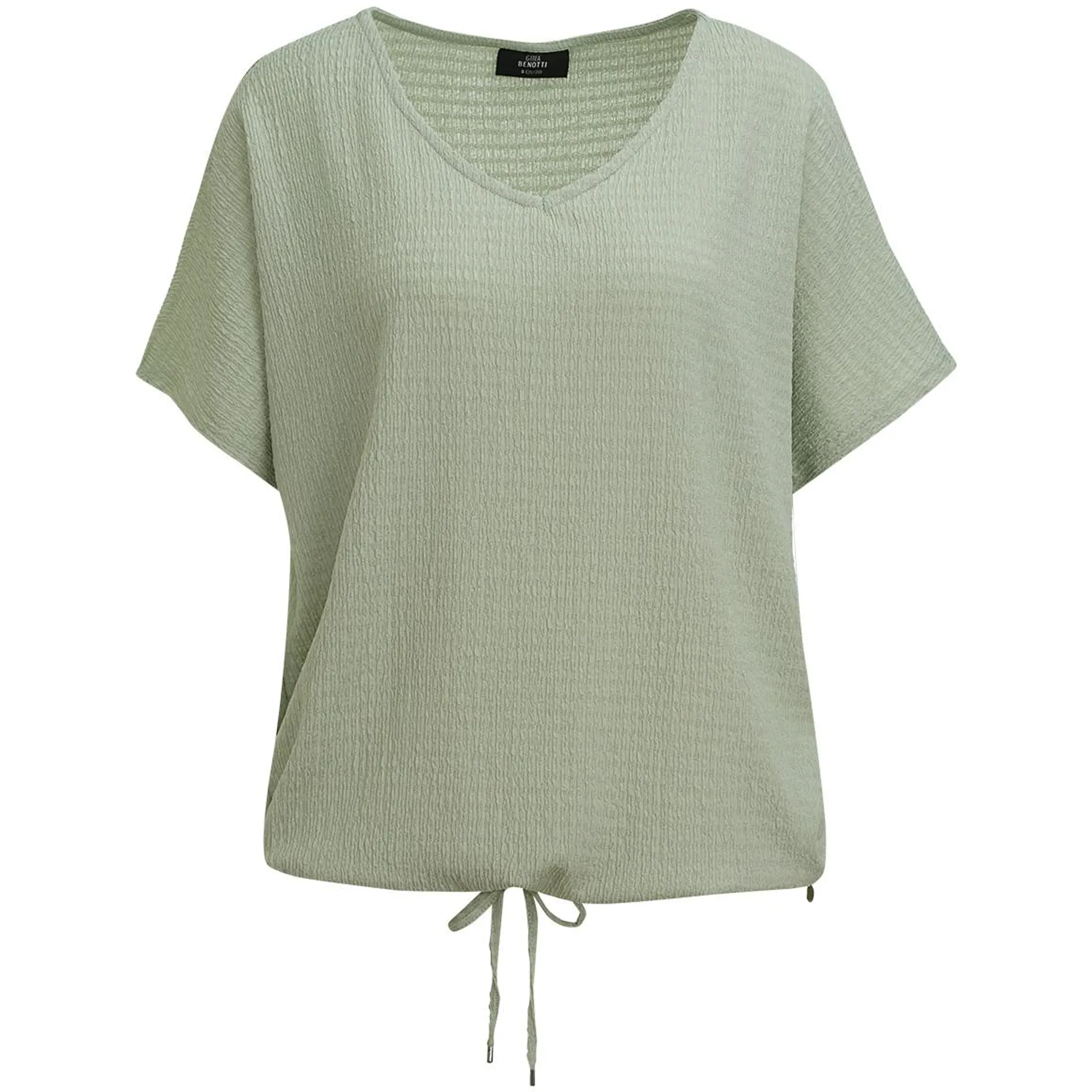 Damen T-Shirt in Crinkle-Optik