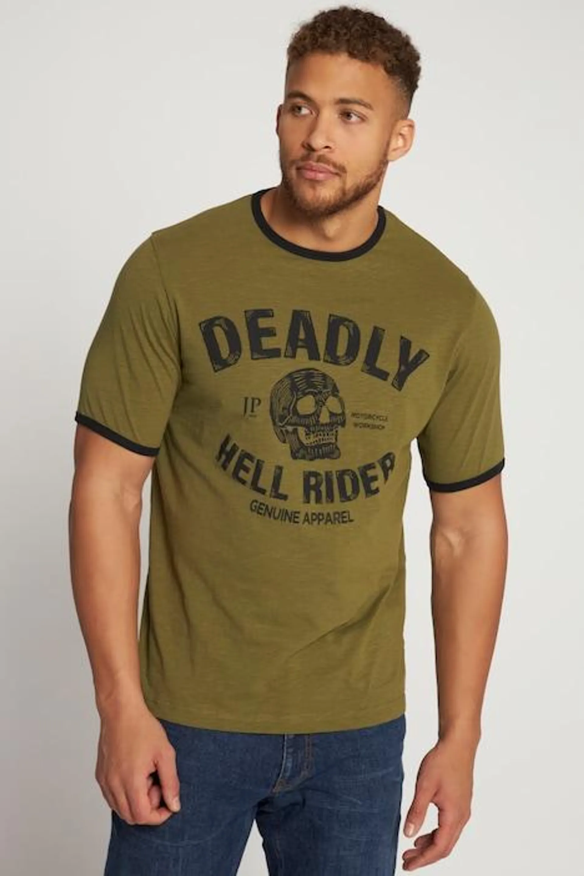 T-Shirt, Halbarm, Deadly Rider Print, Rundhals