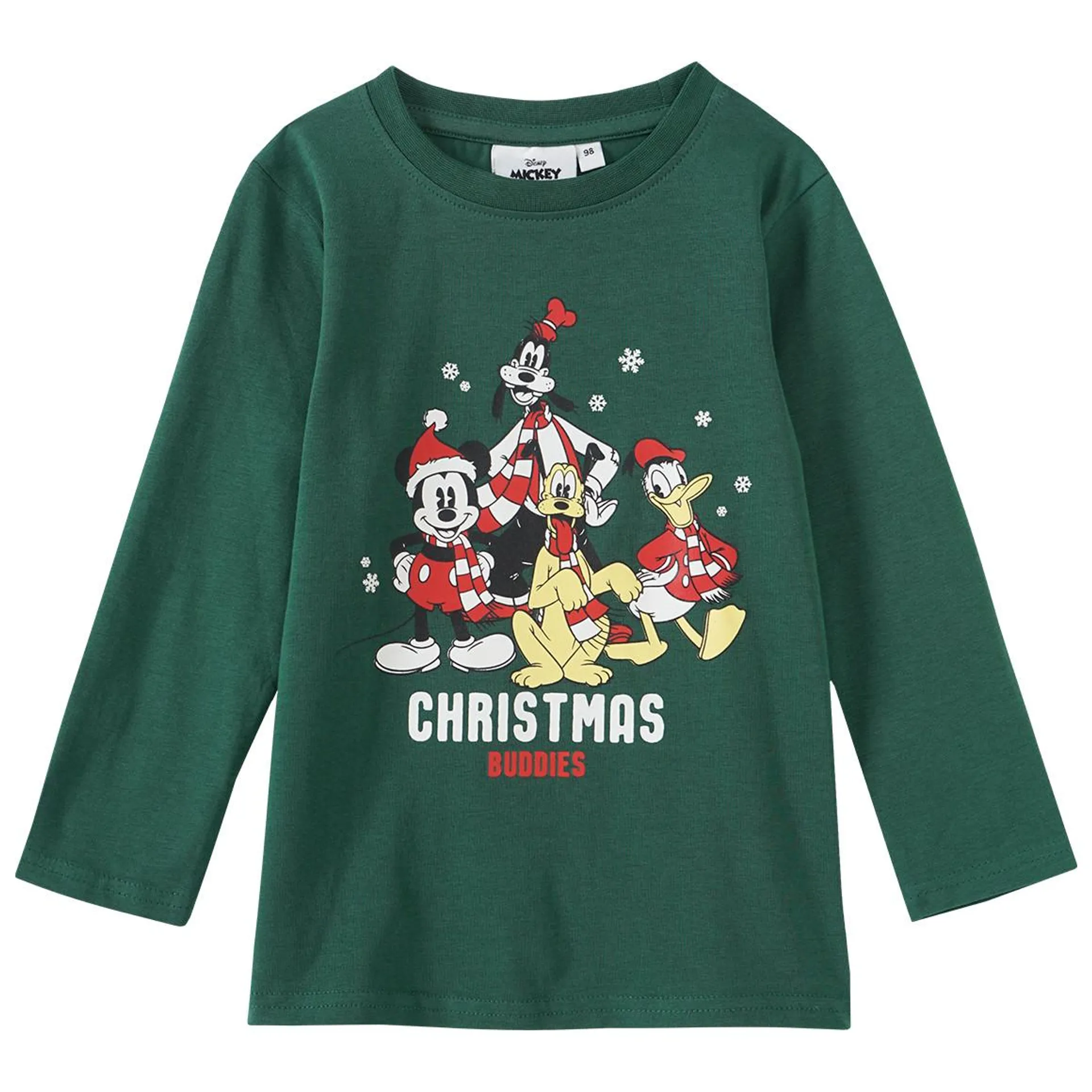 Micky Maus Weihnachtslangarmshirt mit Print