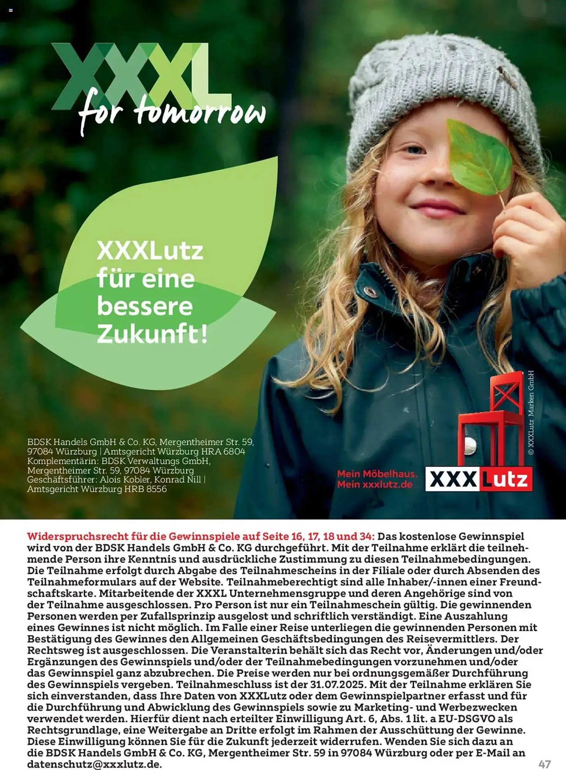 XXXLutz Prospekt von 1. Februar bis 31. Juli 2025 - Prospekt seite 47