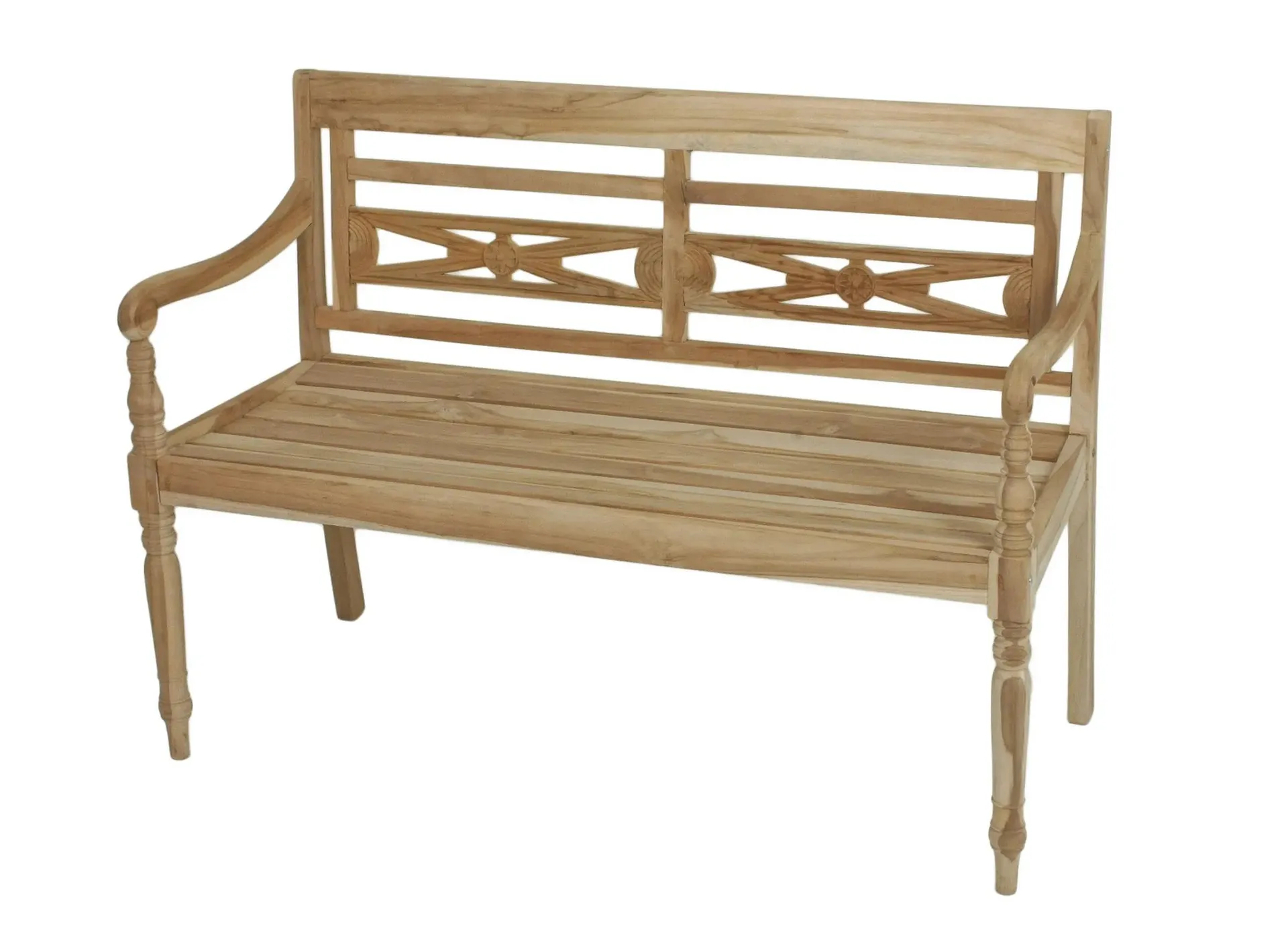 Gartenbank SUMATRA - Teak Massivholz - 120 cm breit