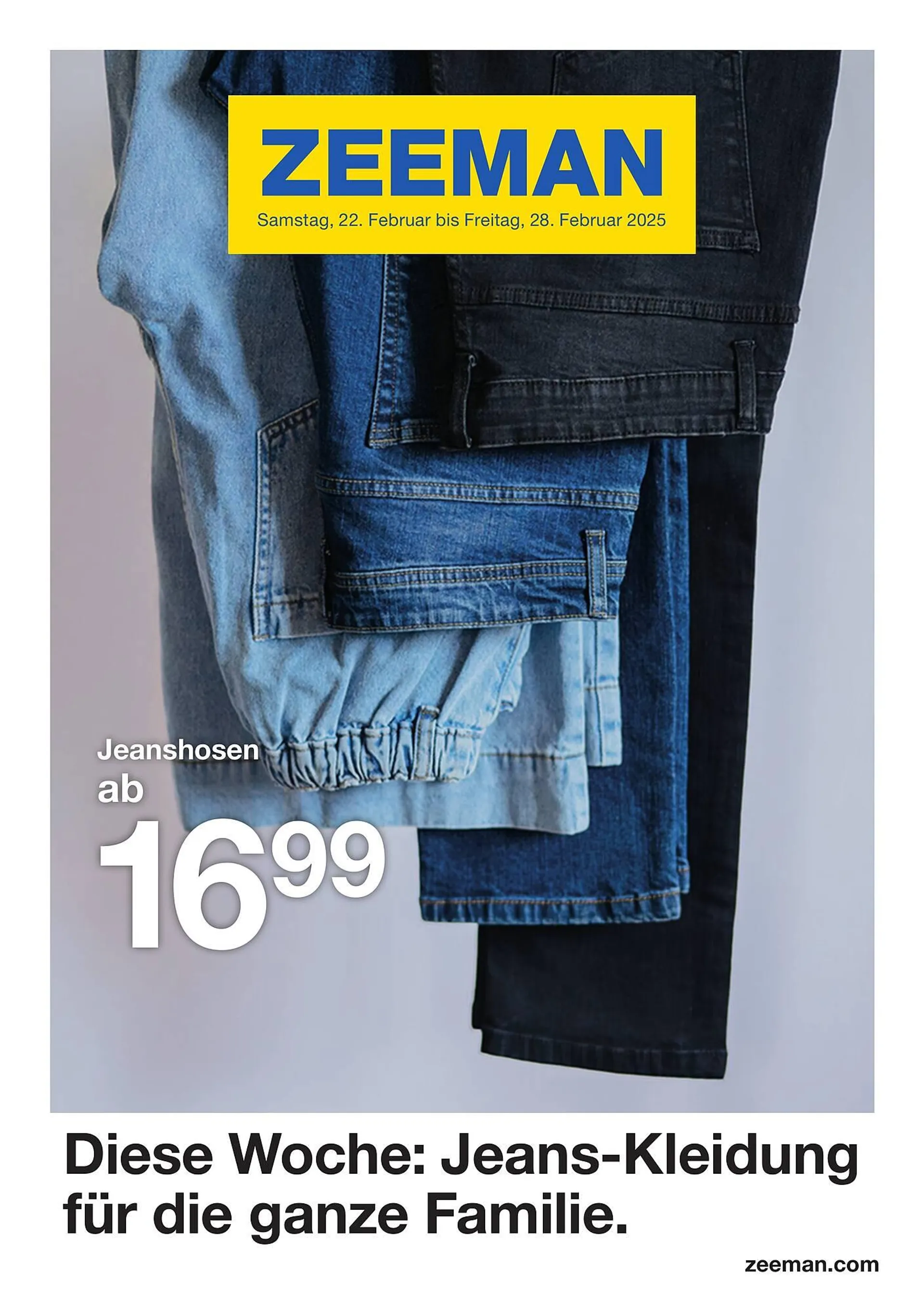 Zeeman Prospekt von 22. Februar bis 28. Februar 2025 - Prospekt seite 1