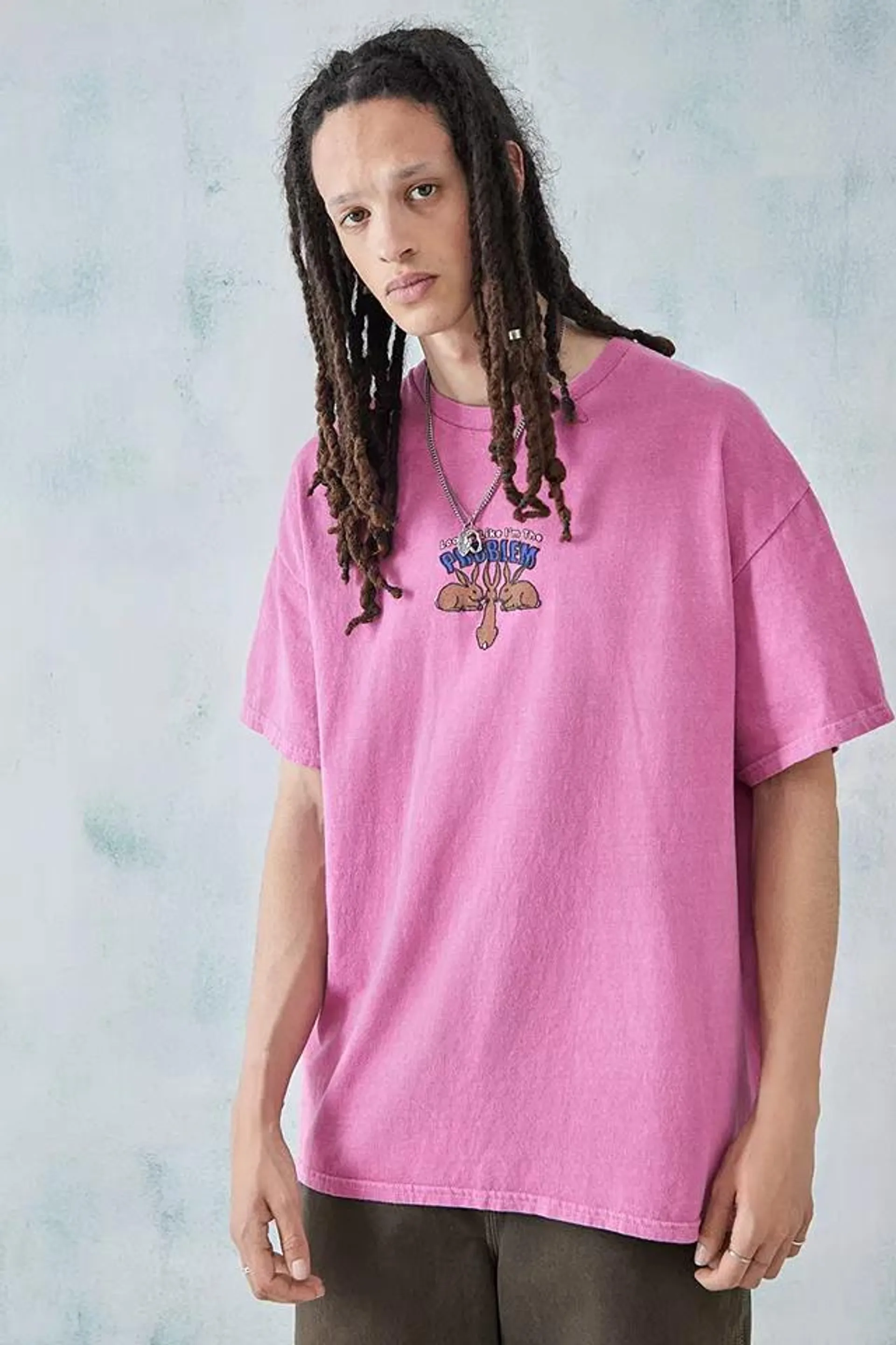 UO – T-Shirt „I'm the problem" in Rosa