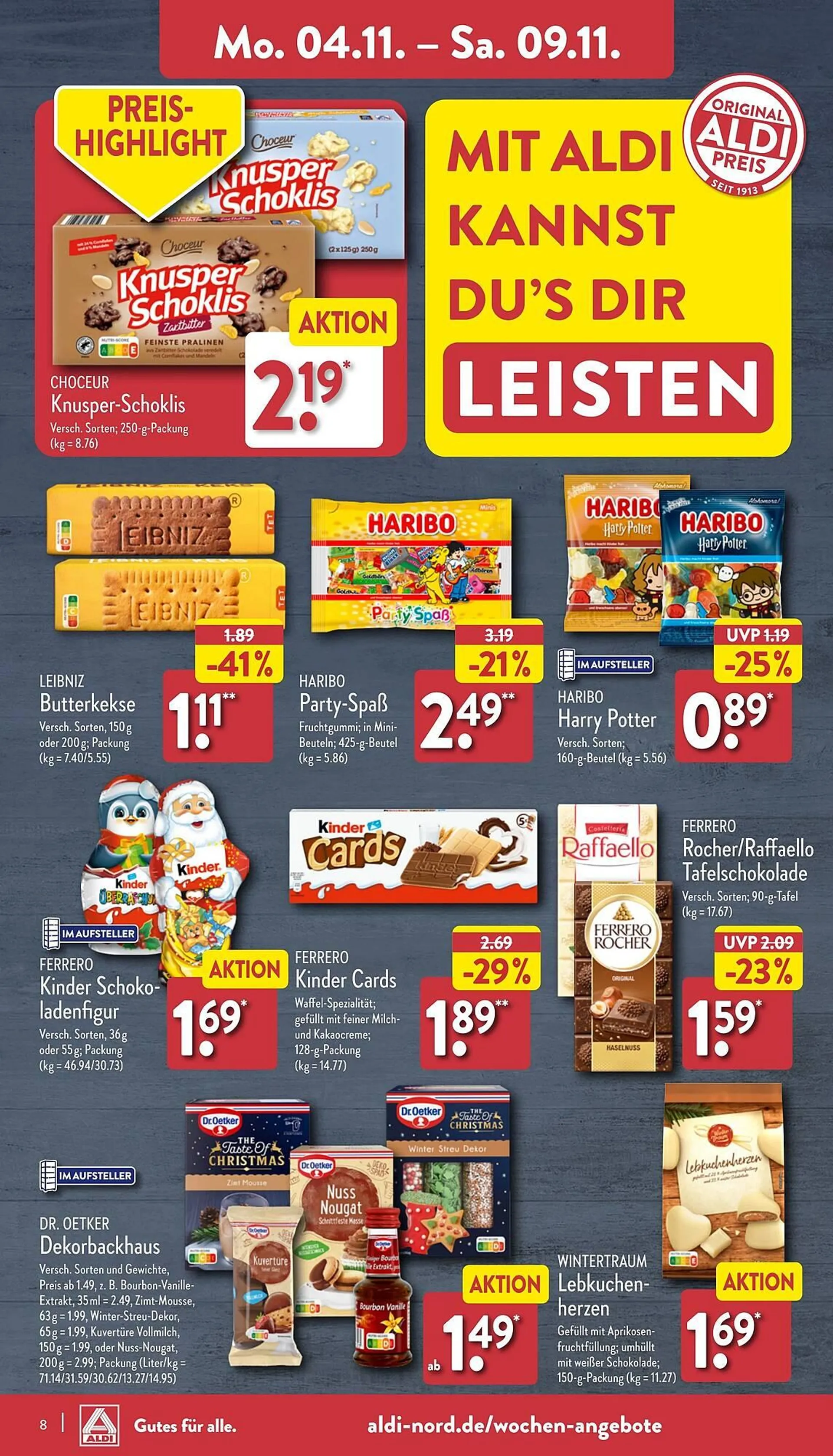 Aldi Nord Prospekt von 4. November bis 10. November 2024 - Prospekt seite 8