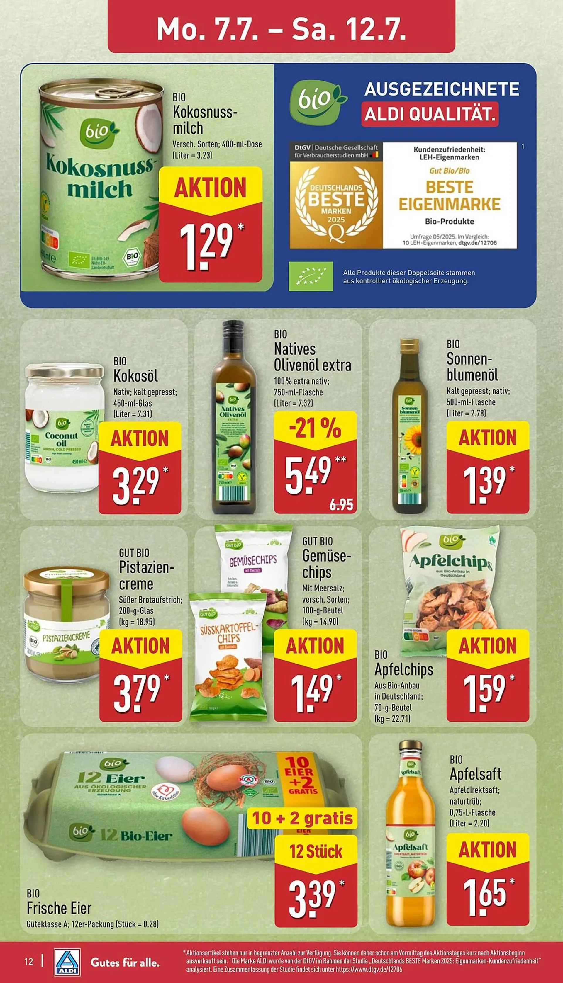 Aldi Nord Prospekt von 7. Juli bis 12. Juli 2025 - Prospekt seite 12