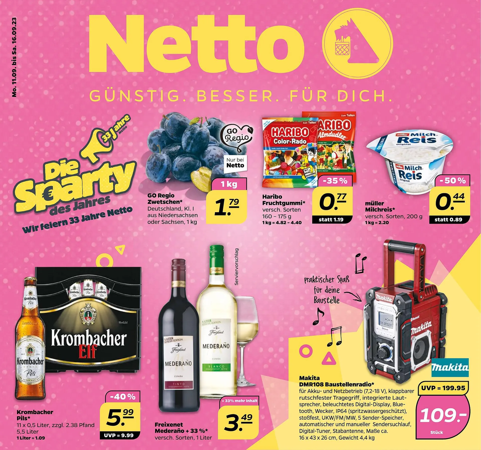 NETTO Prospekt von 11. September bis 16. September 2023 - Prospekt seite 1