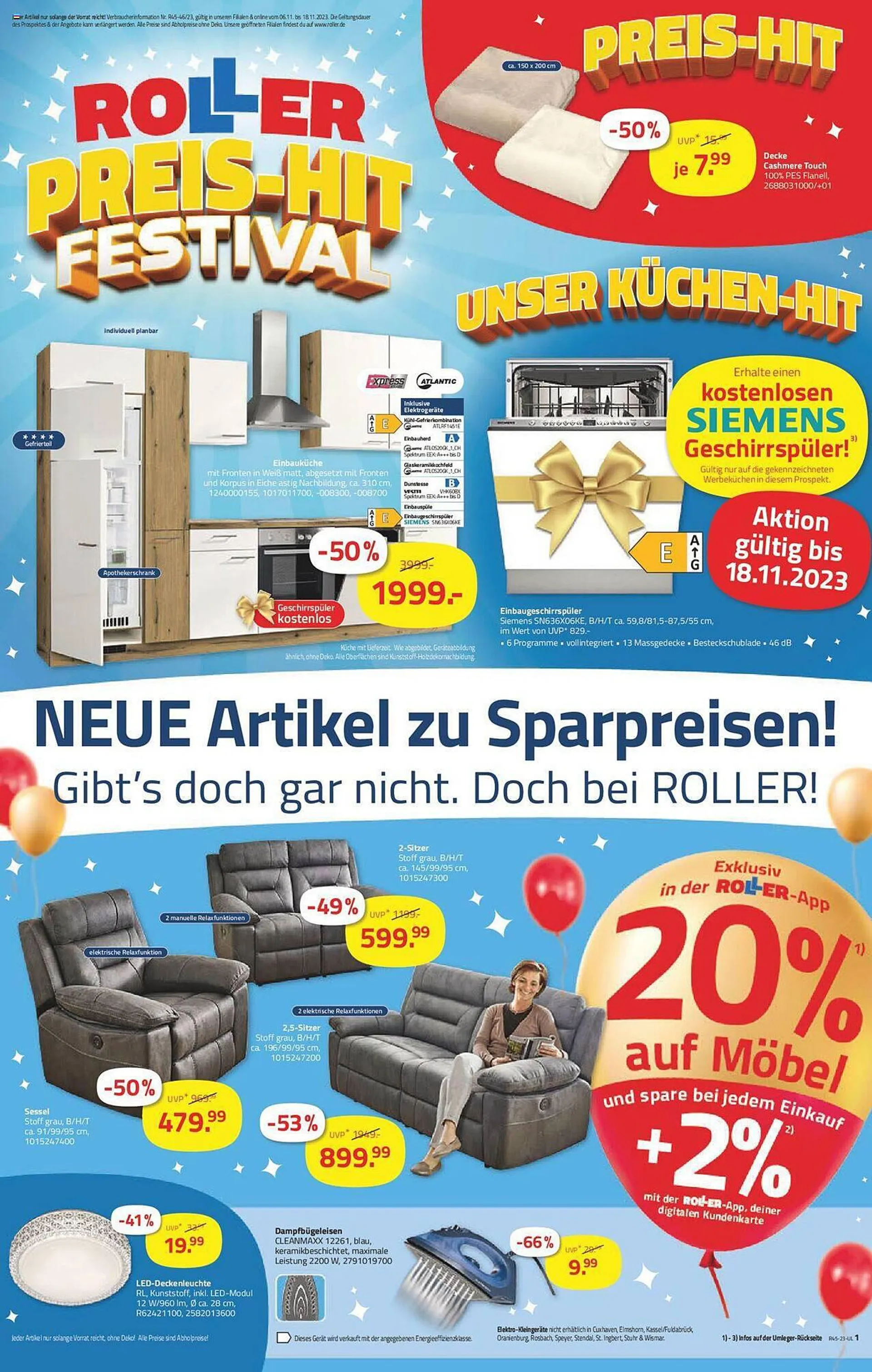 ROLLER Prospekt gültig bis 18. November 2023
