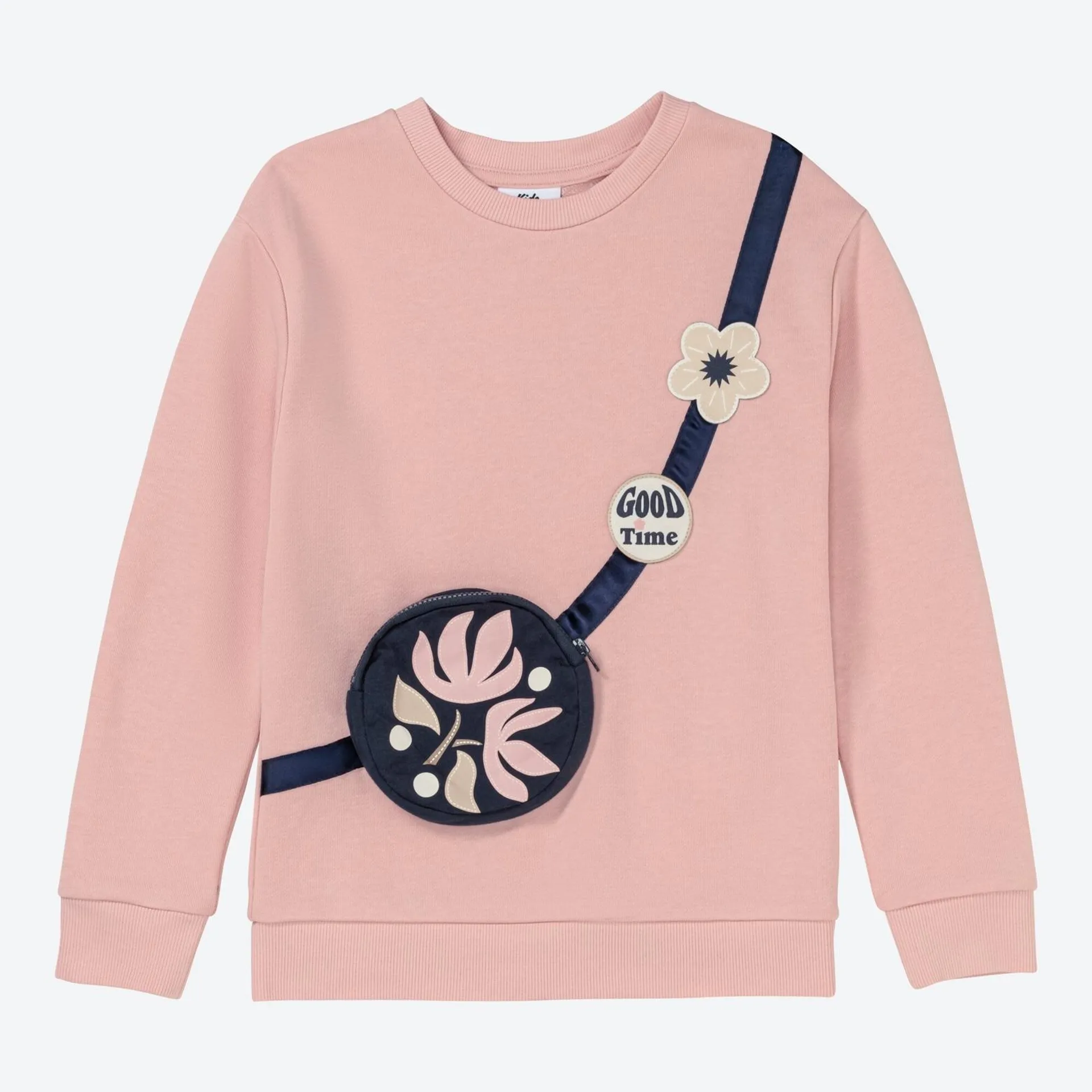 Kinder-Mädchen-Sweatshirt mit 3D-Tasche