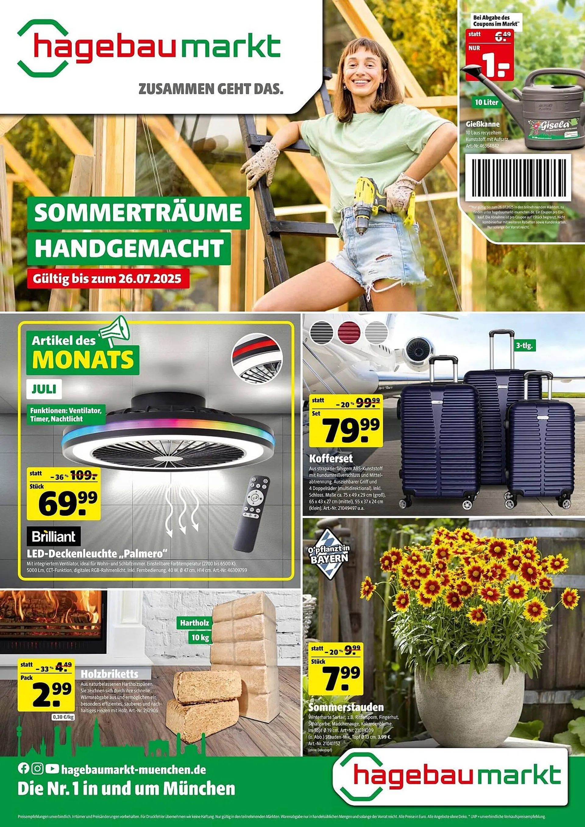 Hagebau Prospekt von 19. Juli bis 26. Juli 2025 - Prospekt seite 1