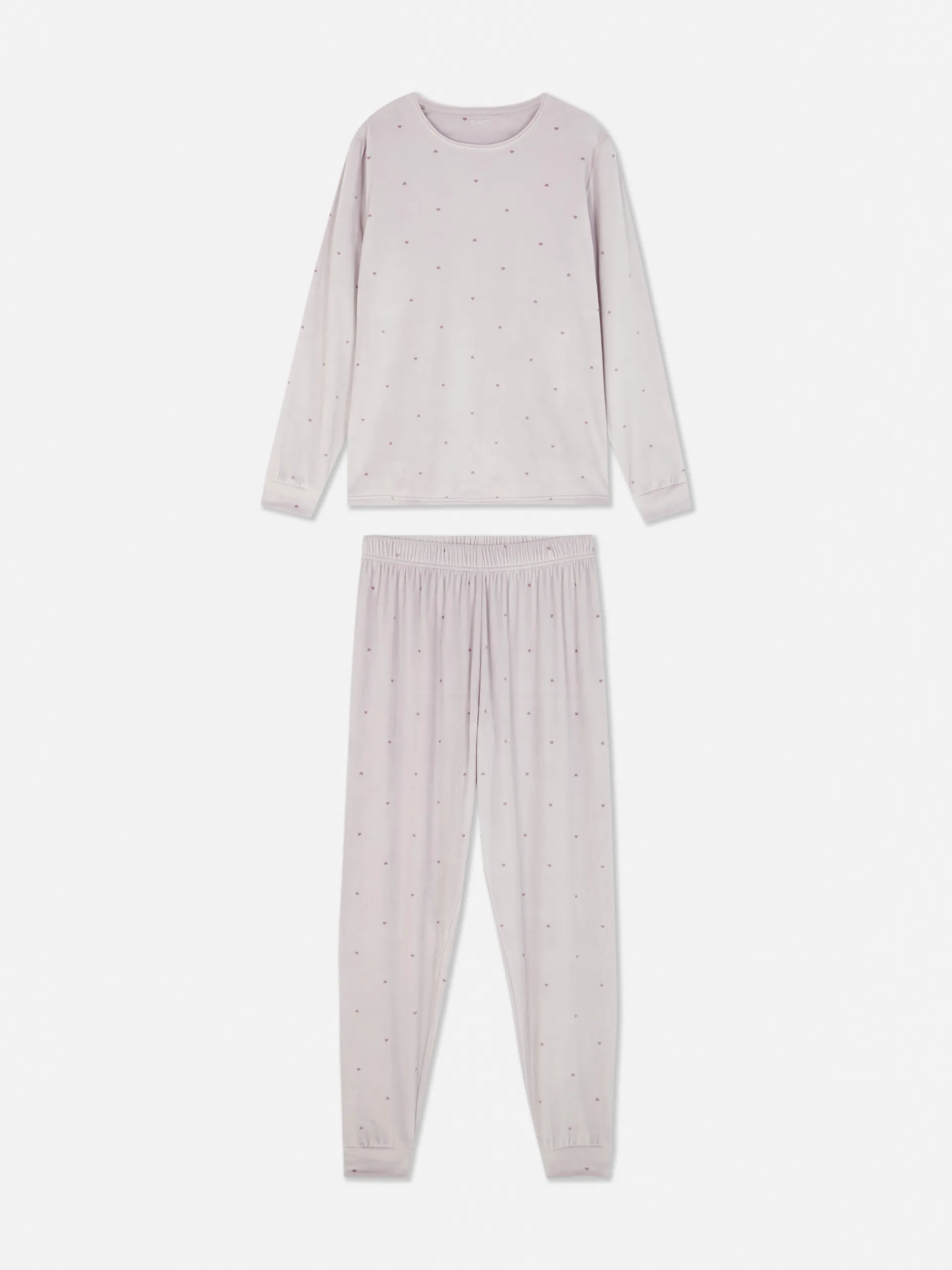 Plush Velour Long Sleeve Pyjama Set