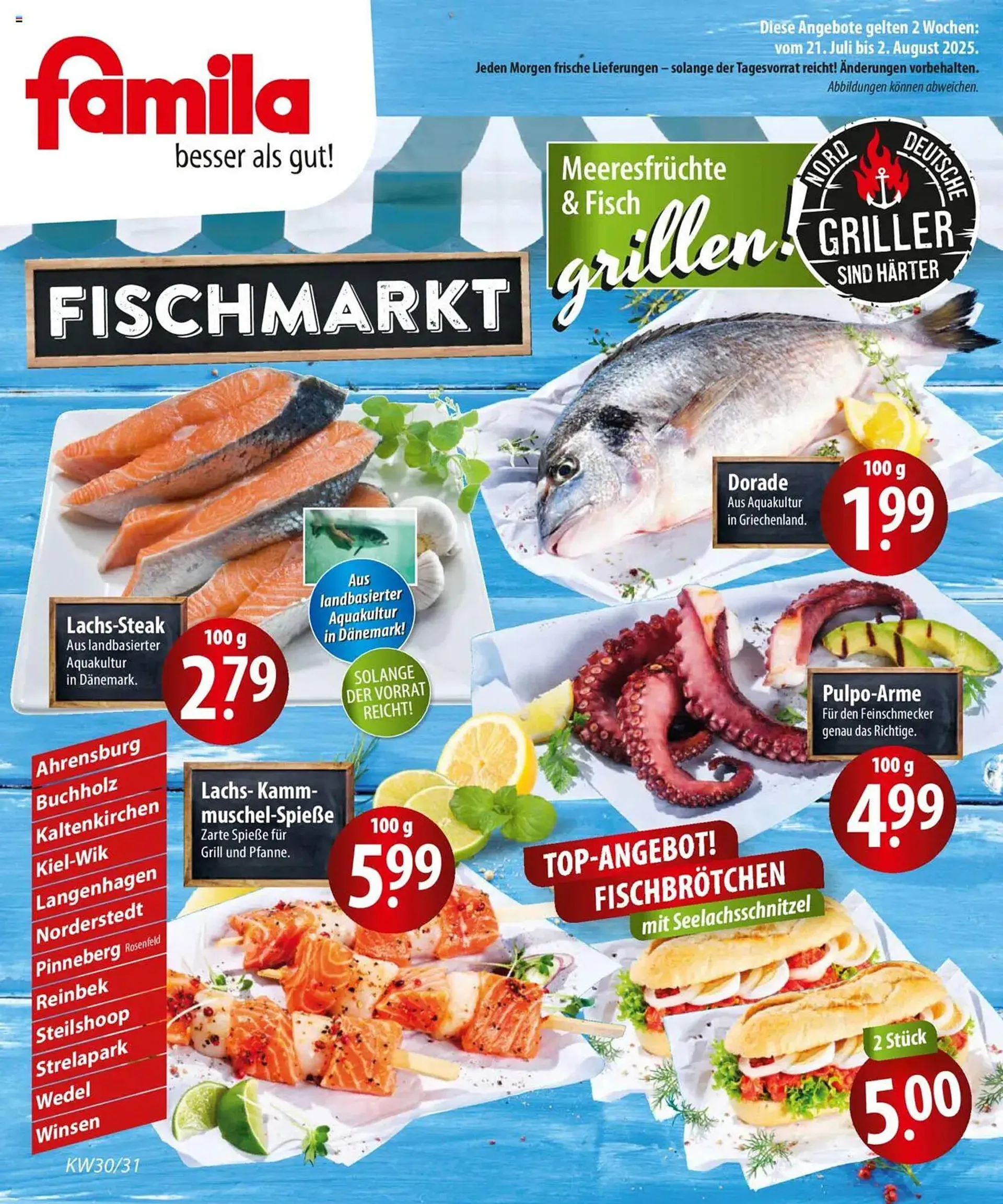 Famila Nord Ost Prospekt von 21. Juli bis 2. August 2025 - Prospekt seite 1