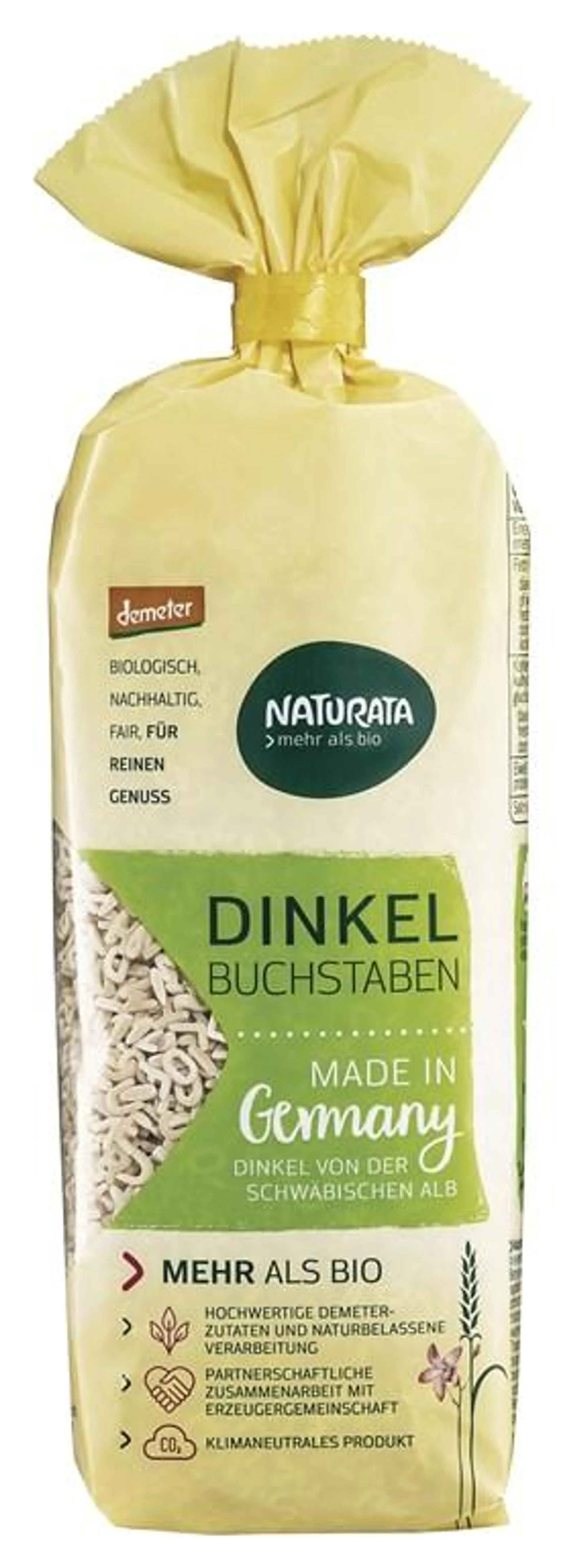 Naturata Buchstaben Dinkel hell 250g