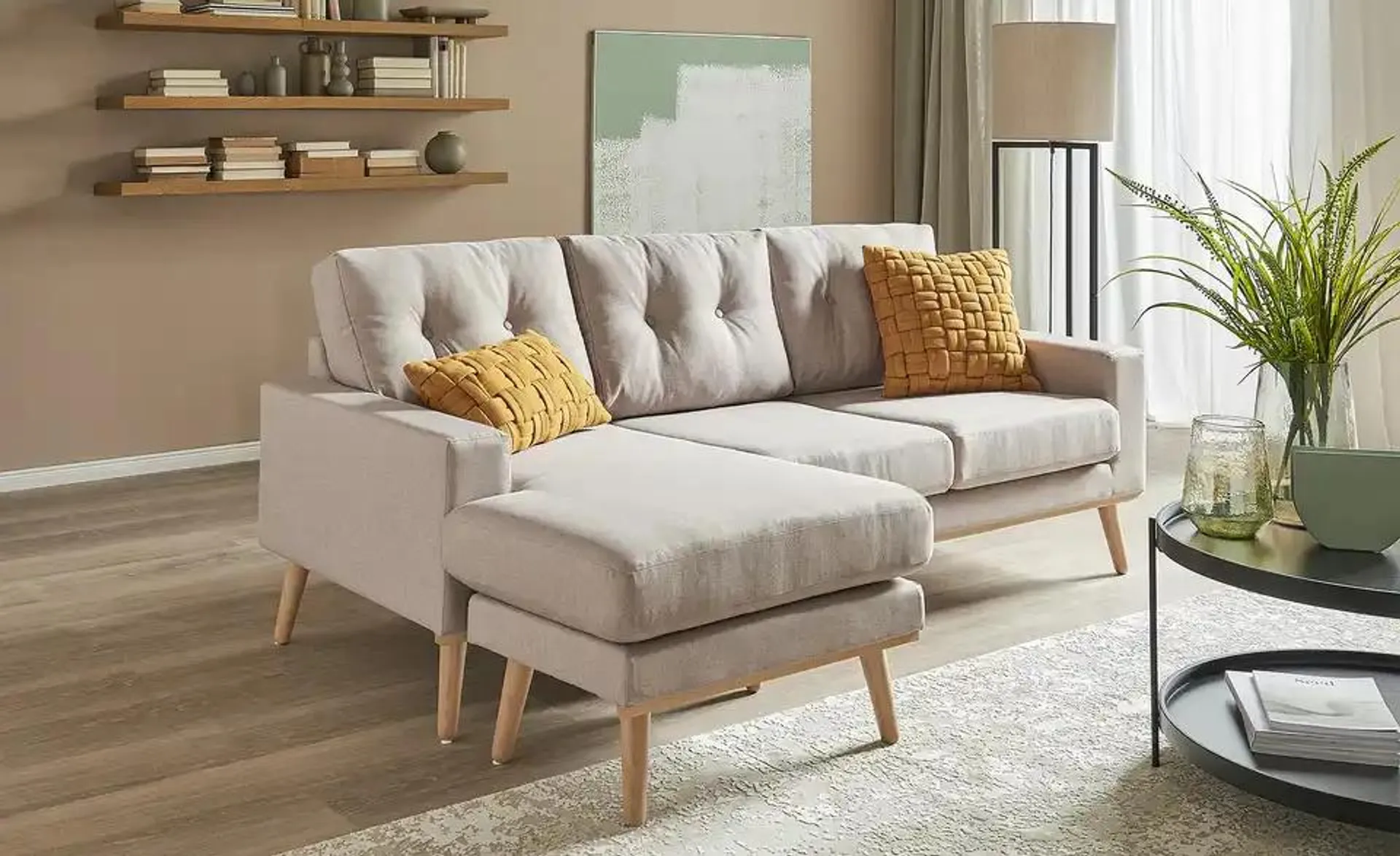 Ecksofa beidseitig stellbar Cristy