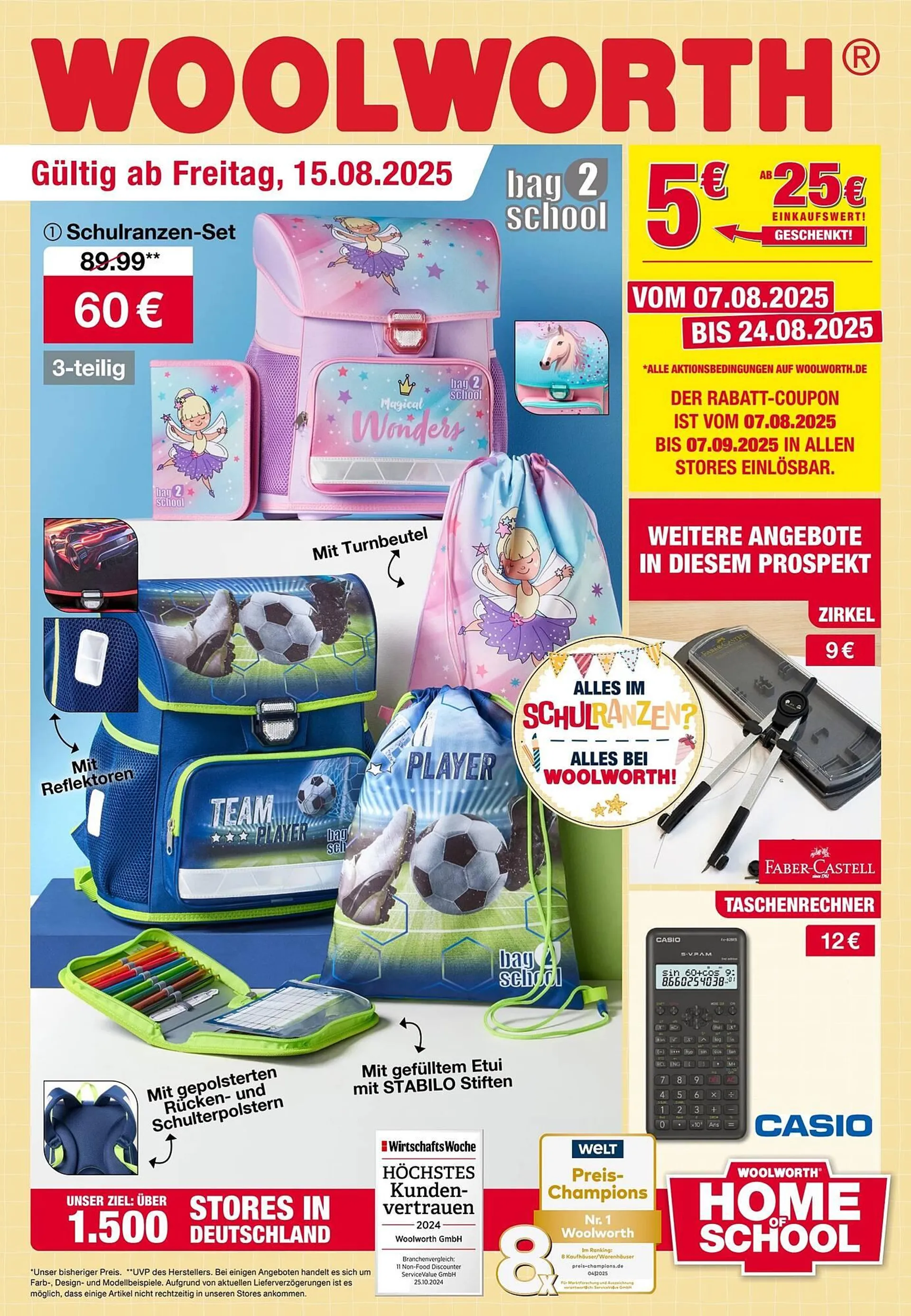 Woolworth Prospekt von 15. August bis 26. August 2025 - Prospekt seite 1