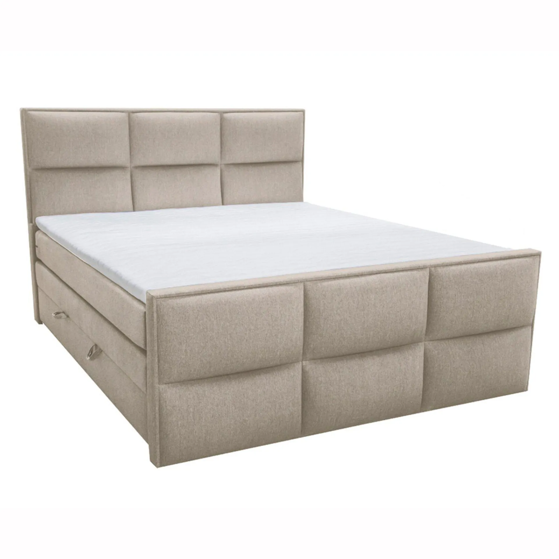 Boxspringbett - creme - Bettkasten - H3 - 180x200 cm