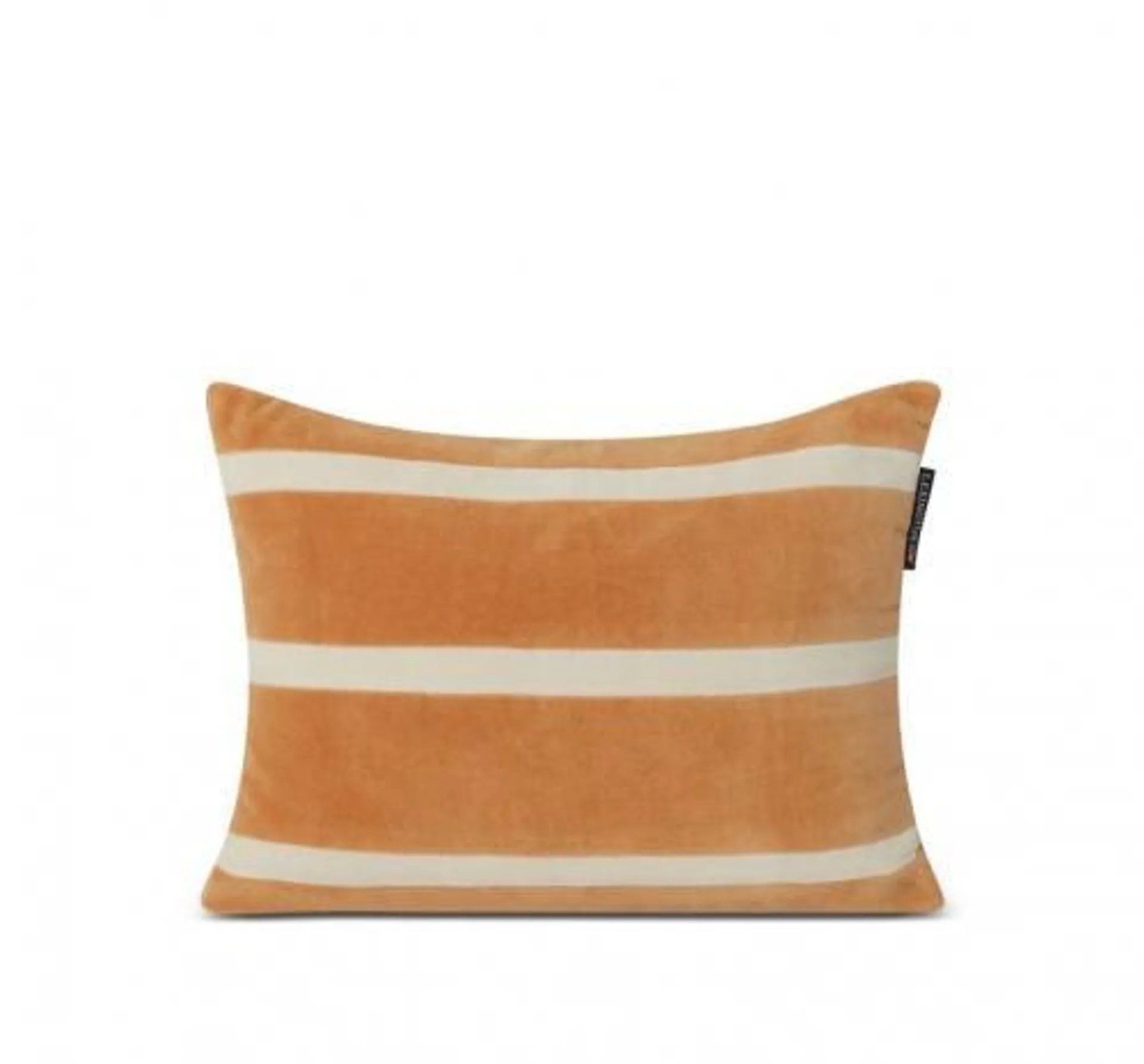 Lexington Kissenbezug Striped Organic Cotton Velvet Mustard Beige