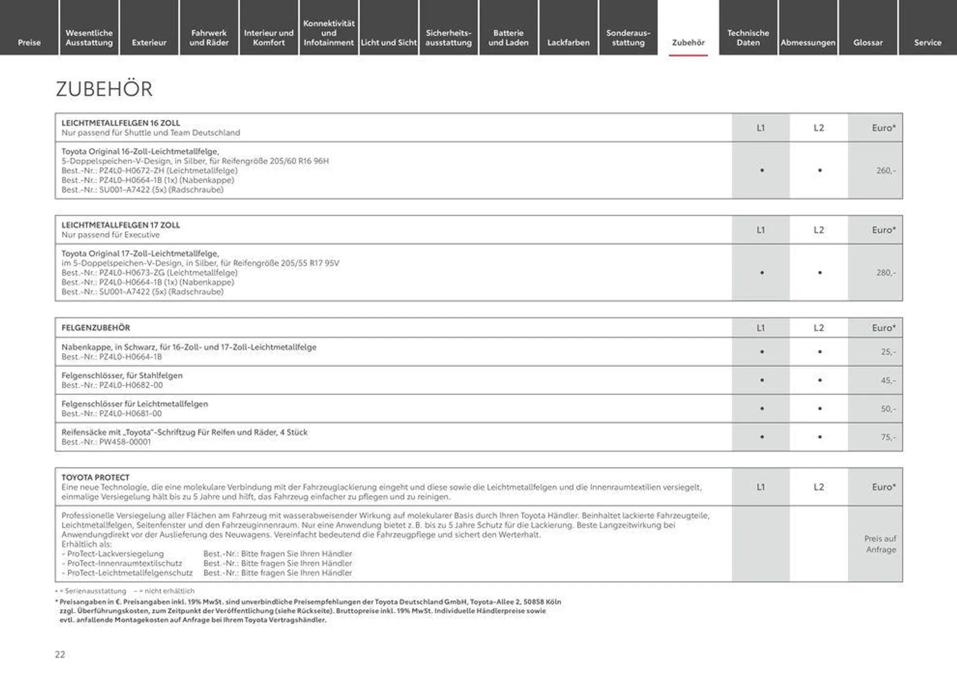 Toyota Proace City Verso / Proace City Verso Electric von 11. Mai bis 11. Mai 2025 - Prospekt seite 22